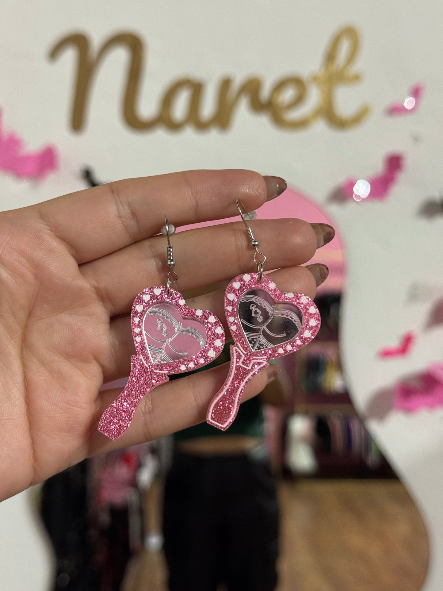 Aretes Espejo Acrílico