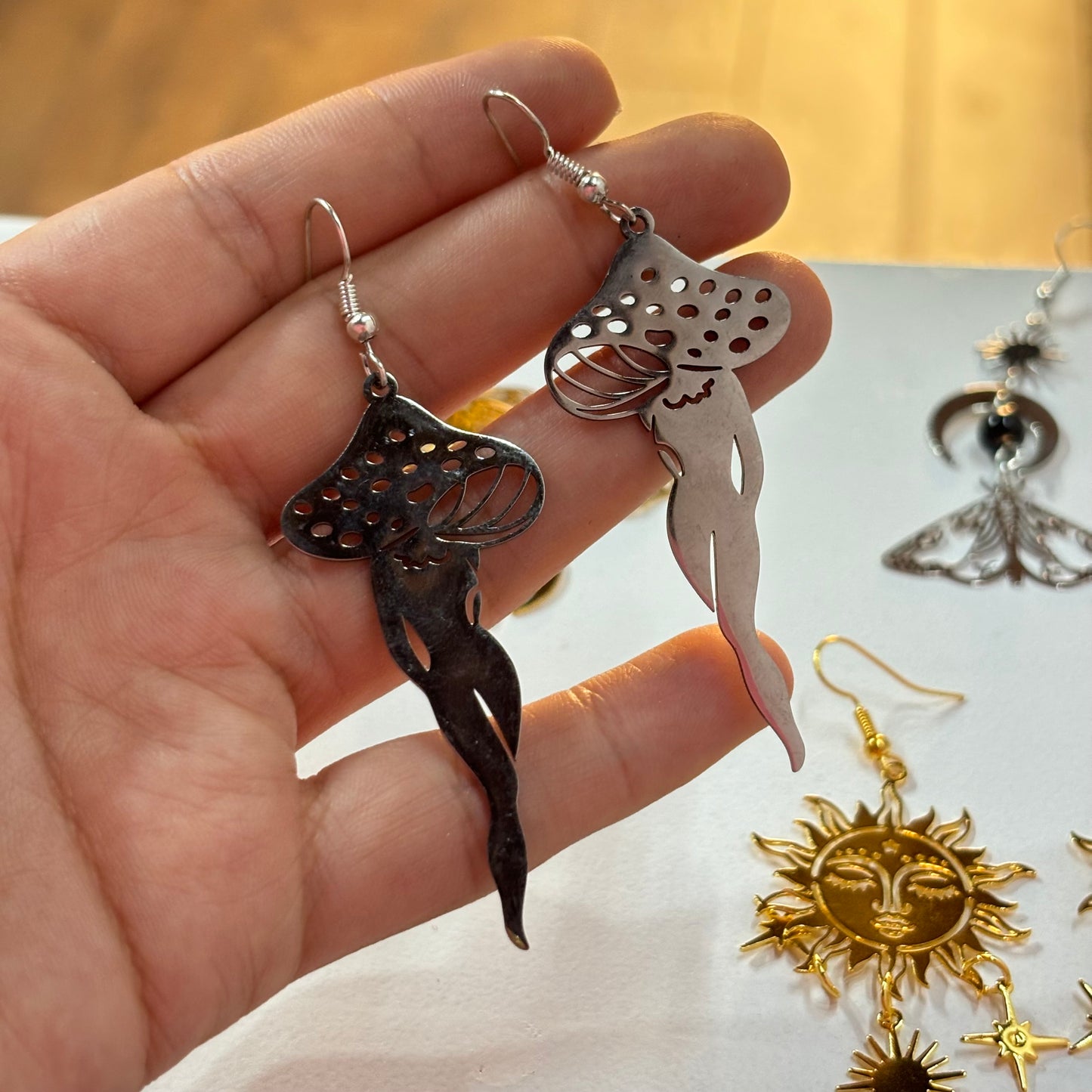 Aretes Mujer Hongo Boho