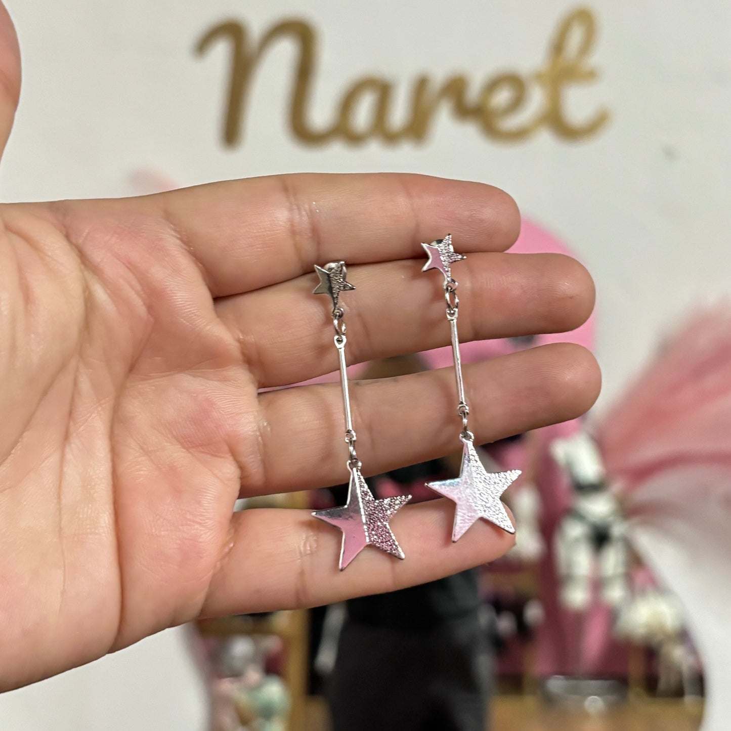 Aretes Estrellas Colgantes