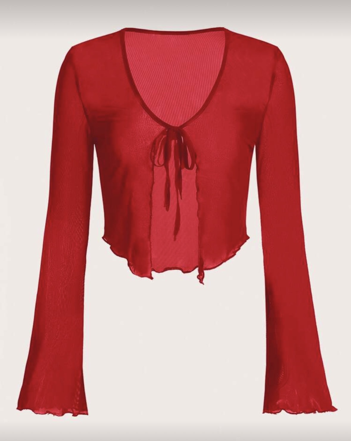 Top Mesh Butterfly Rojo