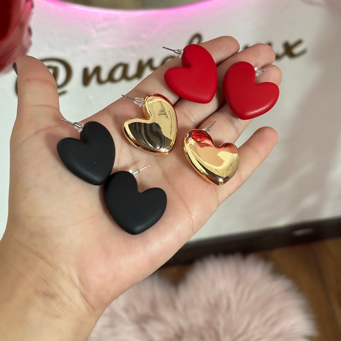Aretes Corazón Gota