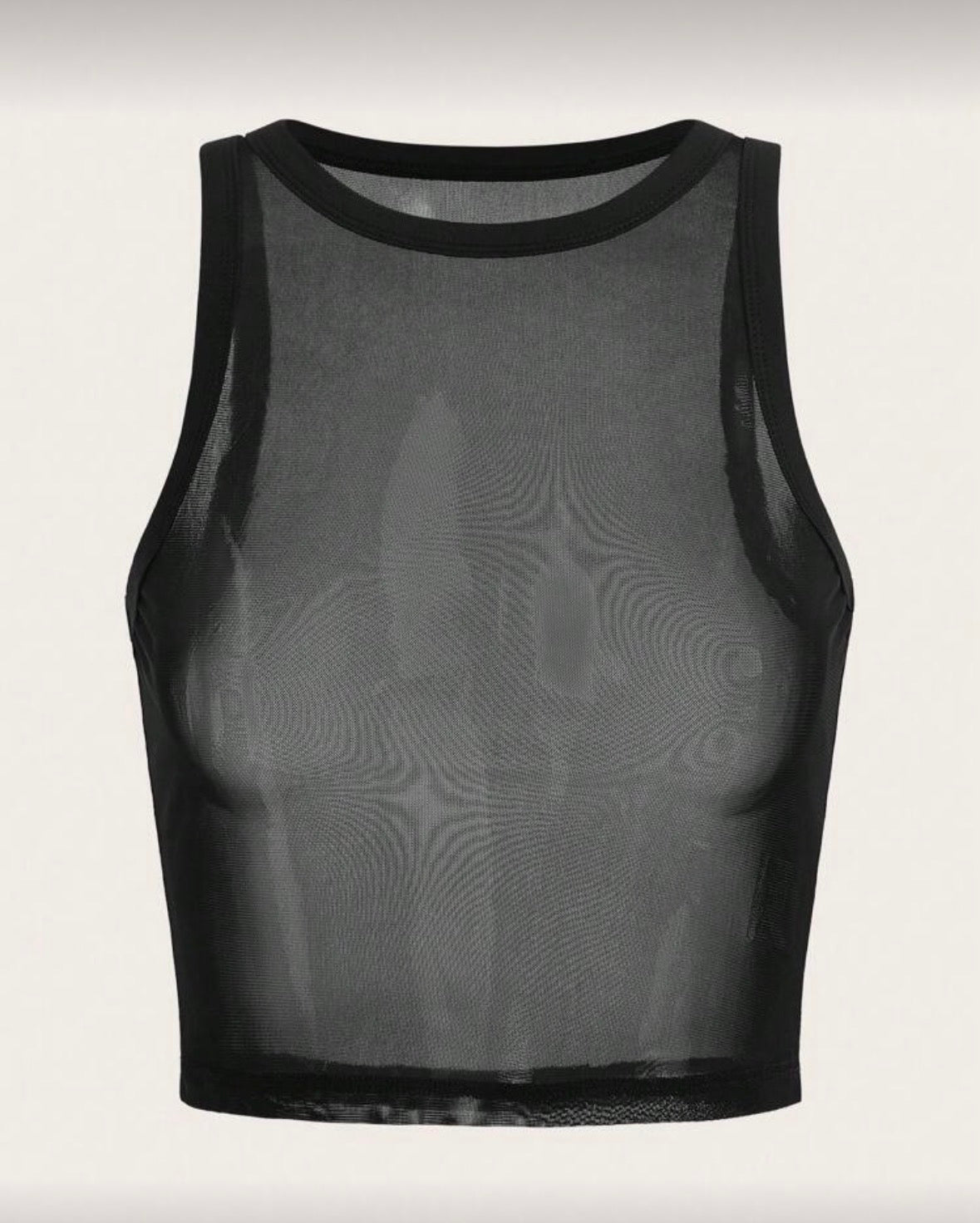 Top Mesh Sin Mangas