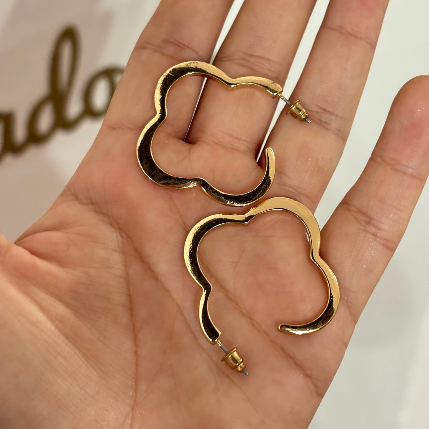 Arracadas Flor Acero