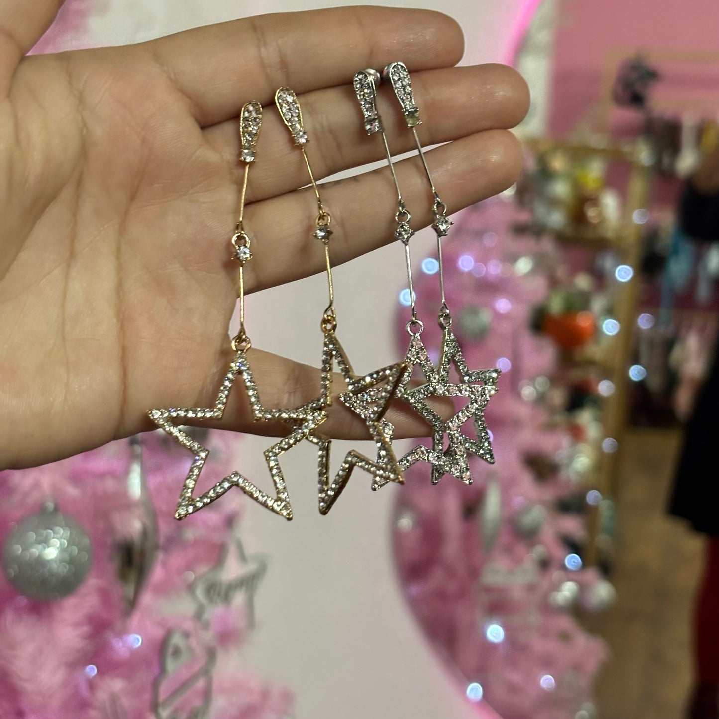 Aretes Estrellas con Brillos