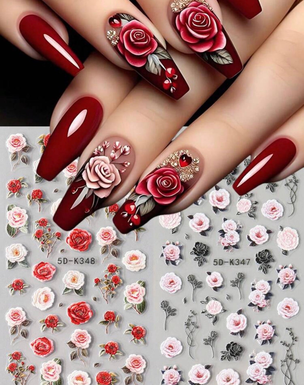 Stickers Uñas Rosas
