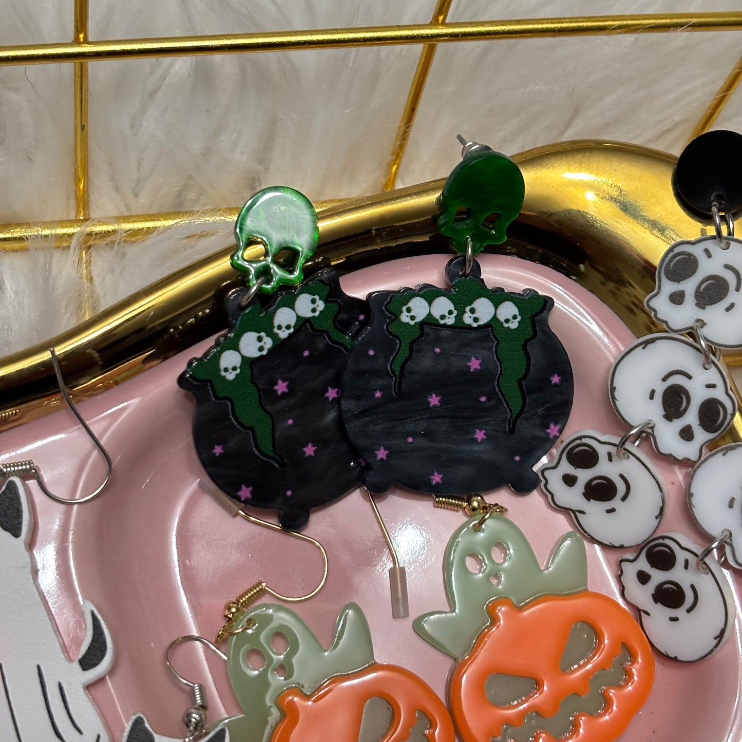 Aretes Caldero Acrílico