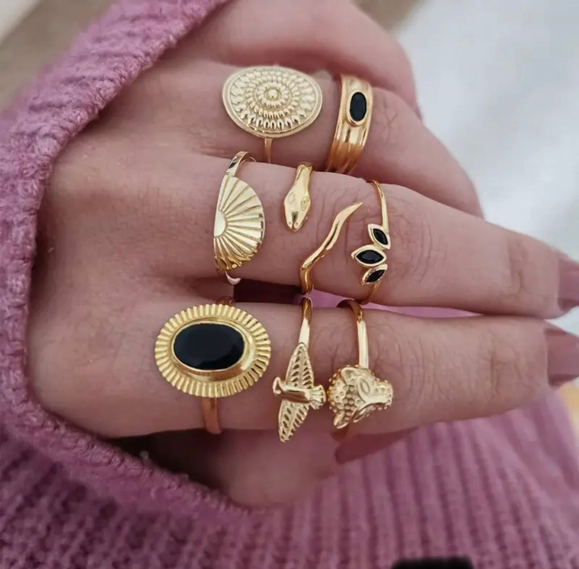 Anillos Piedra Negra