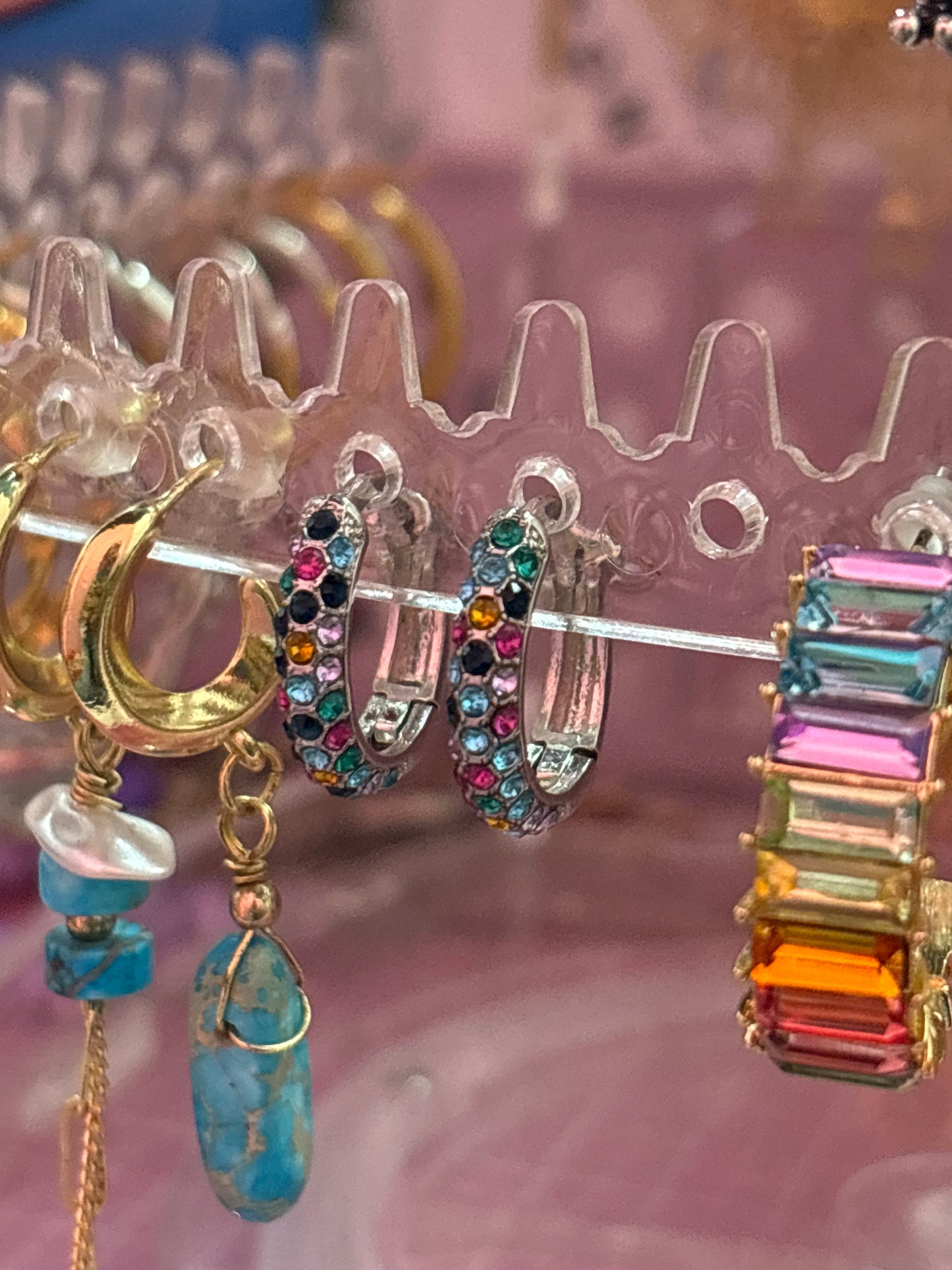 Arracadas Diamantes Azules