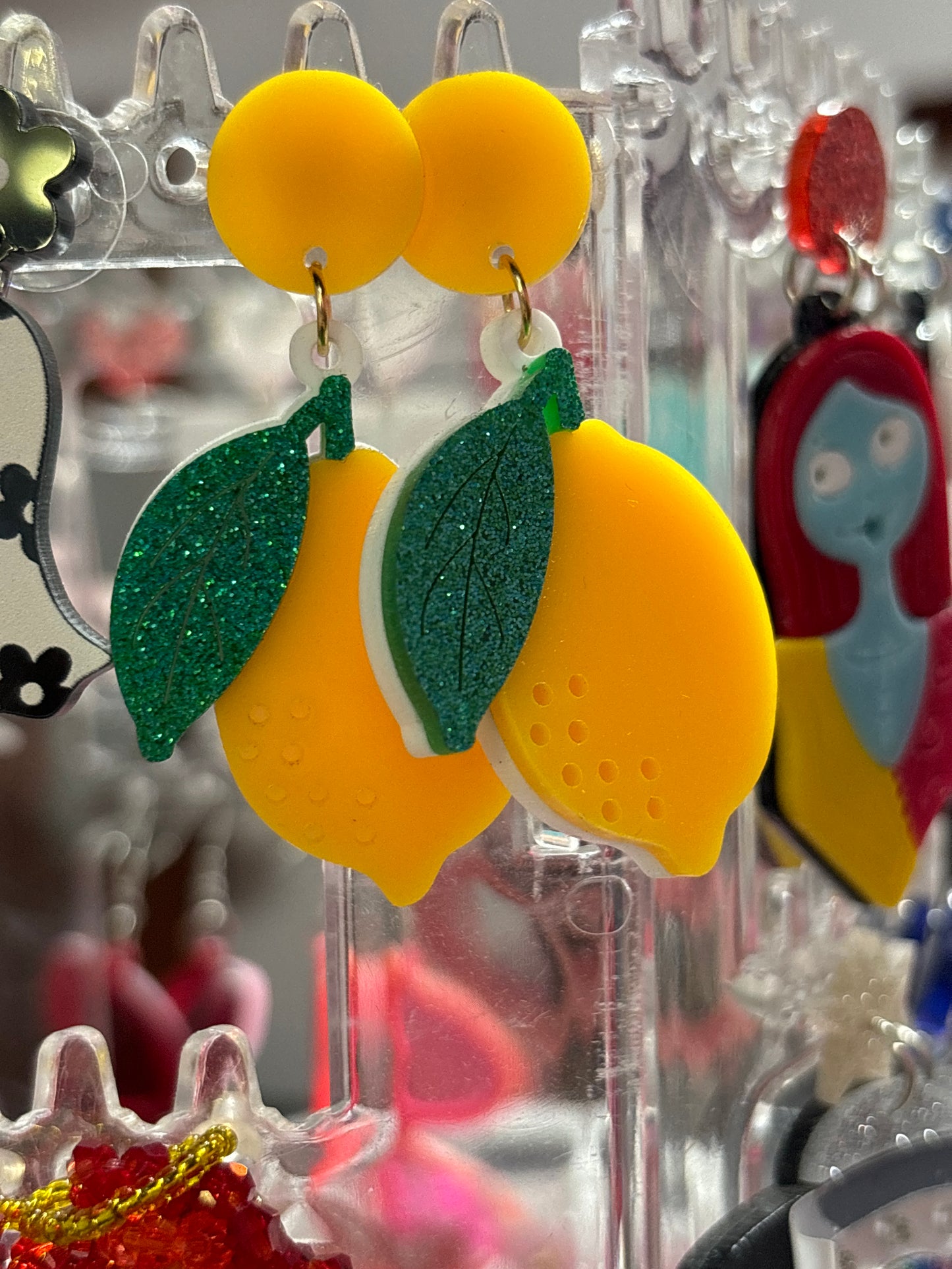 Aretes Limón Acrílico