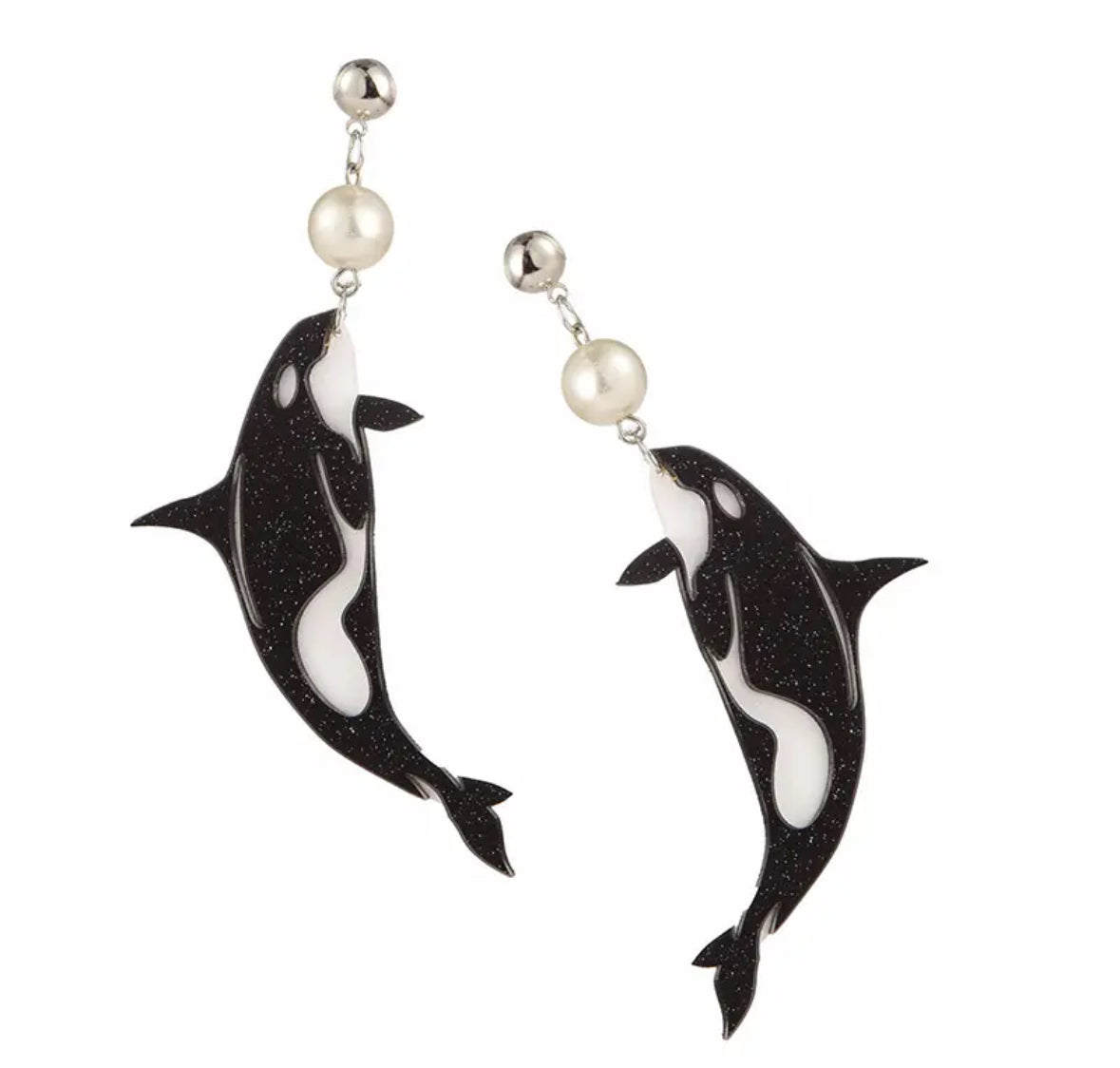 Aretes Orcas Acrílico