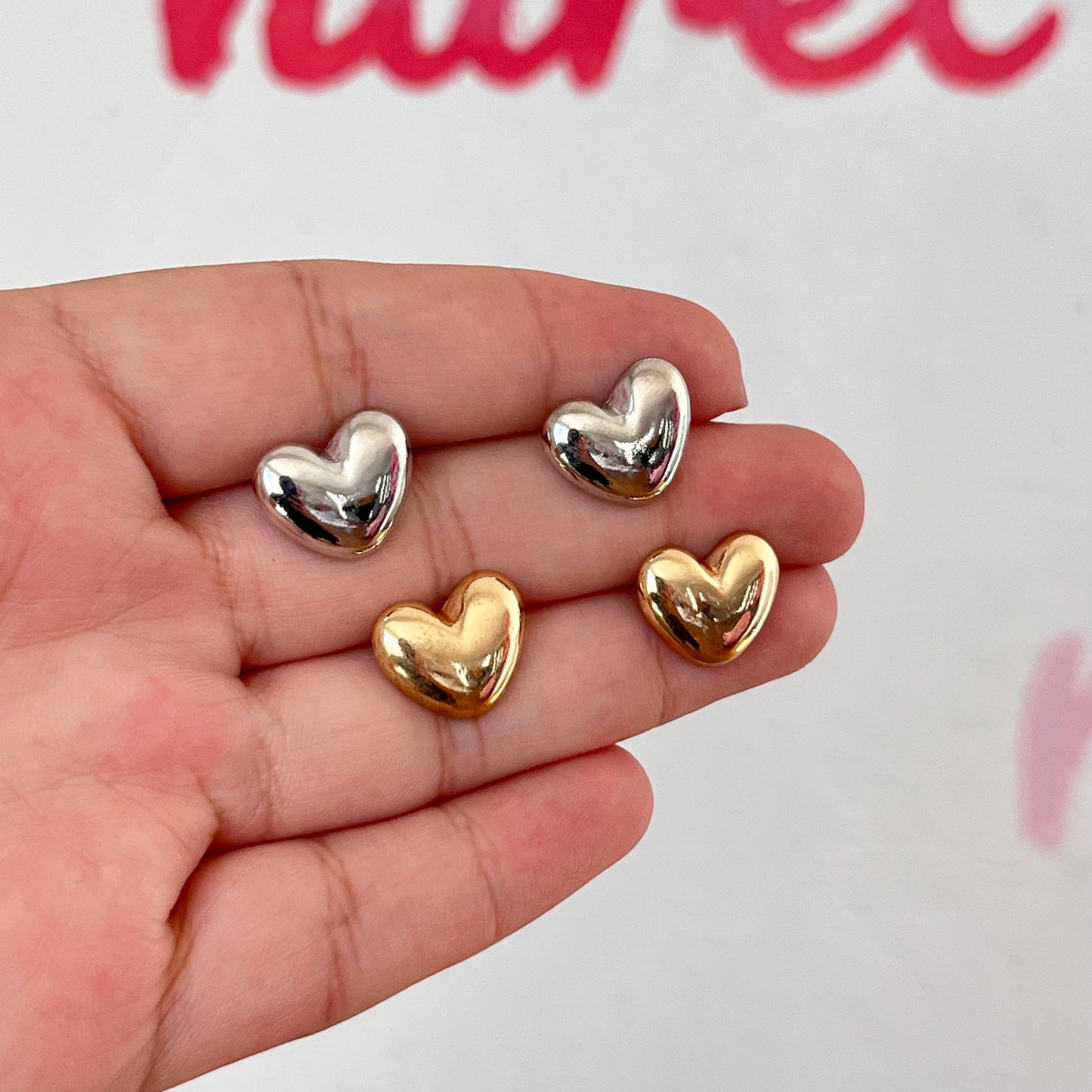 Aretes Tachuela Corazón