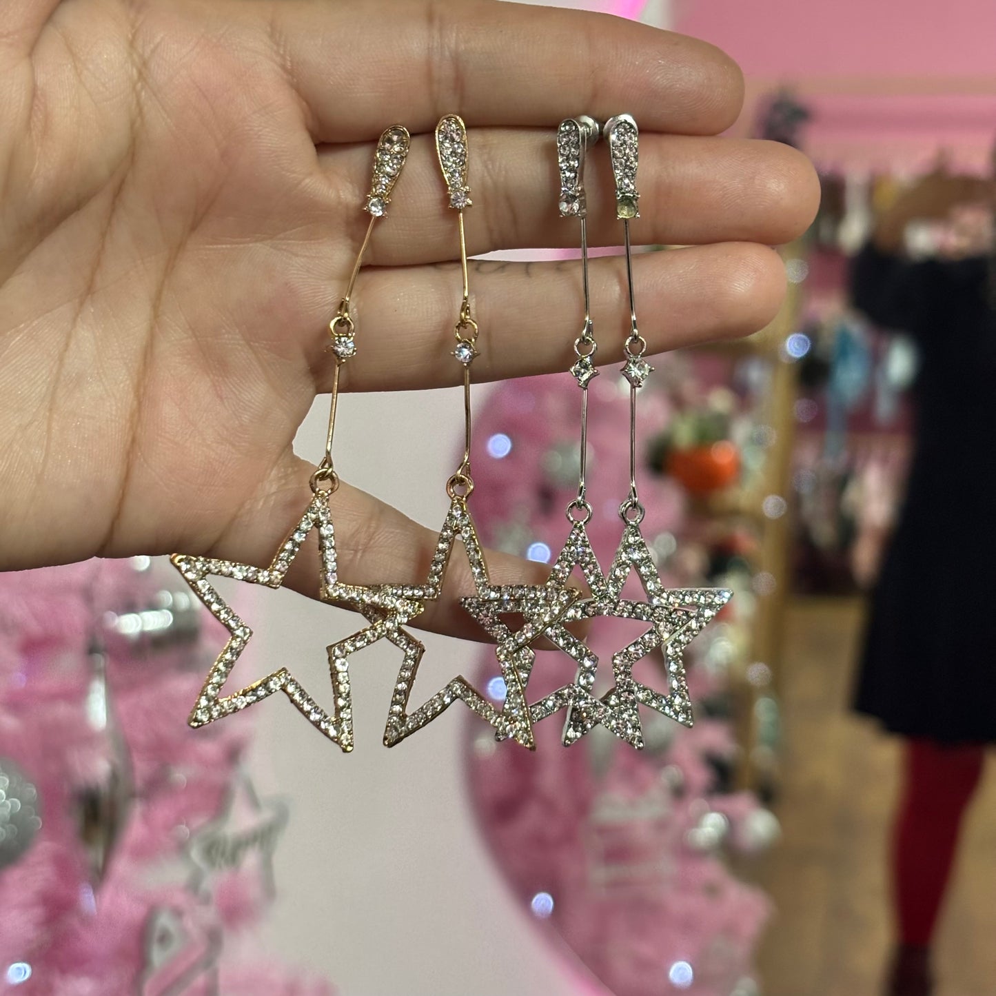 Aretes Estrellas con Brillos