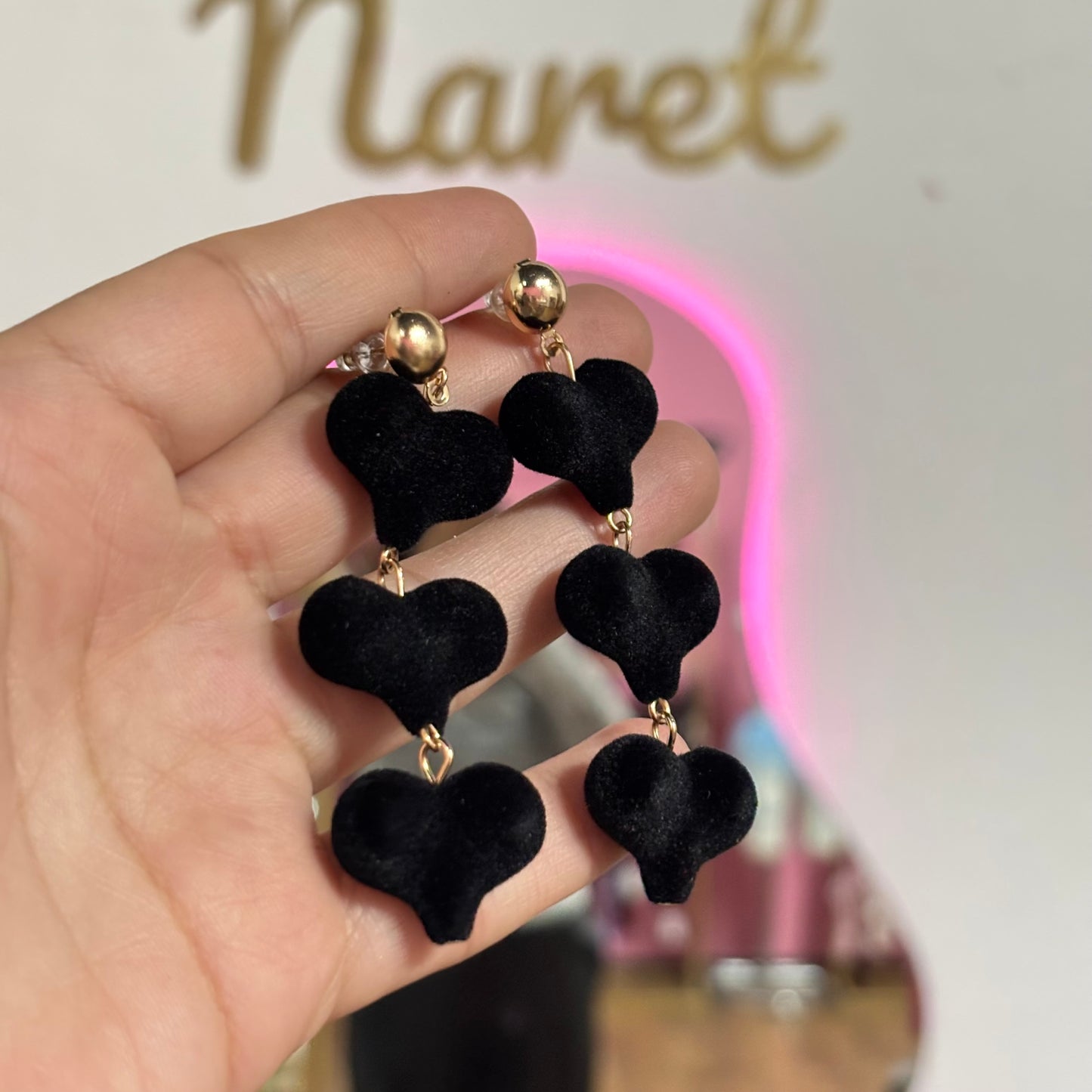Aretes Red Velvet Heart