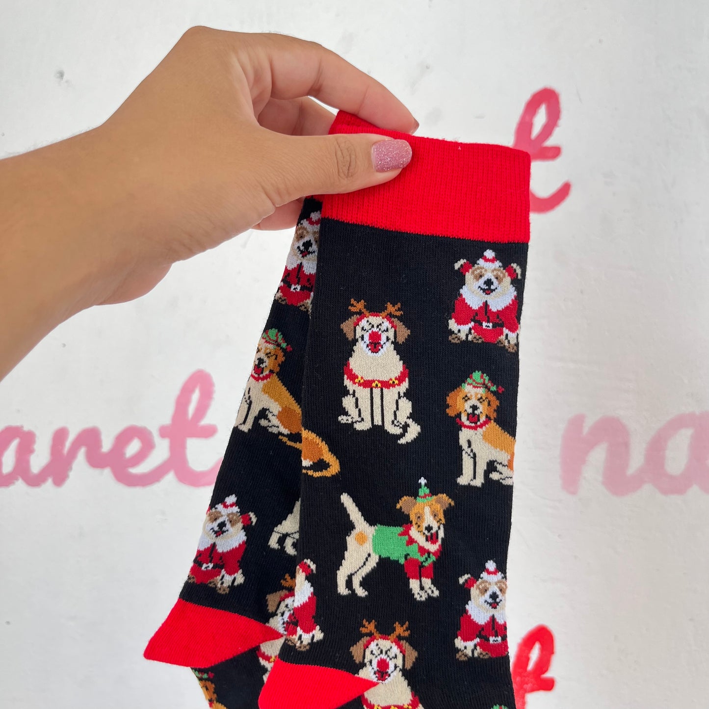 Calcetas Perritos Navideños