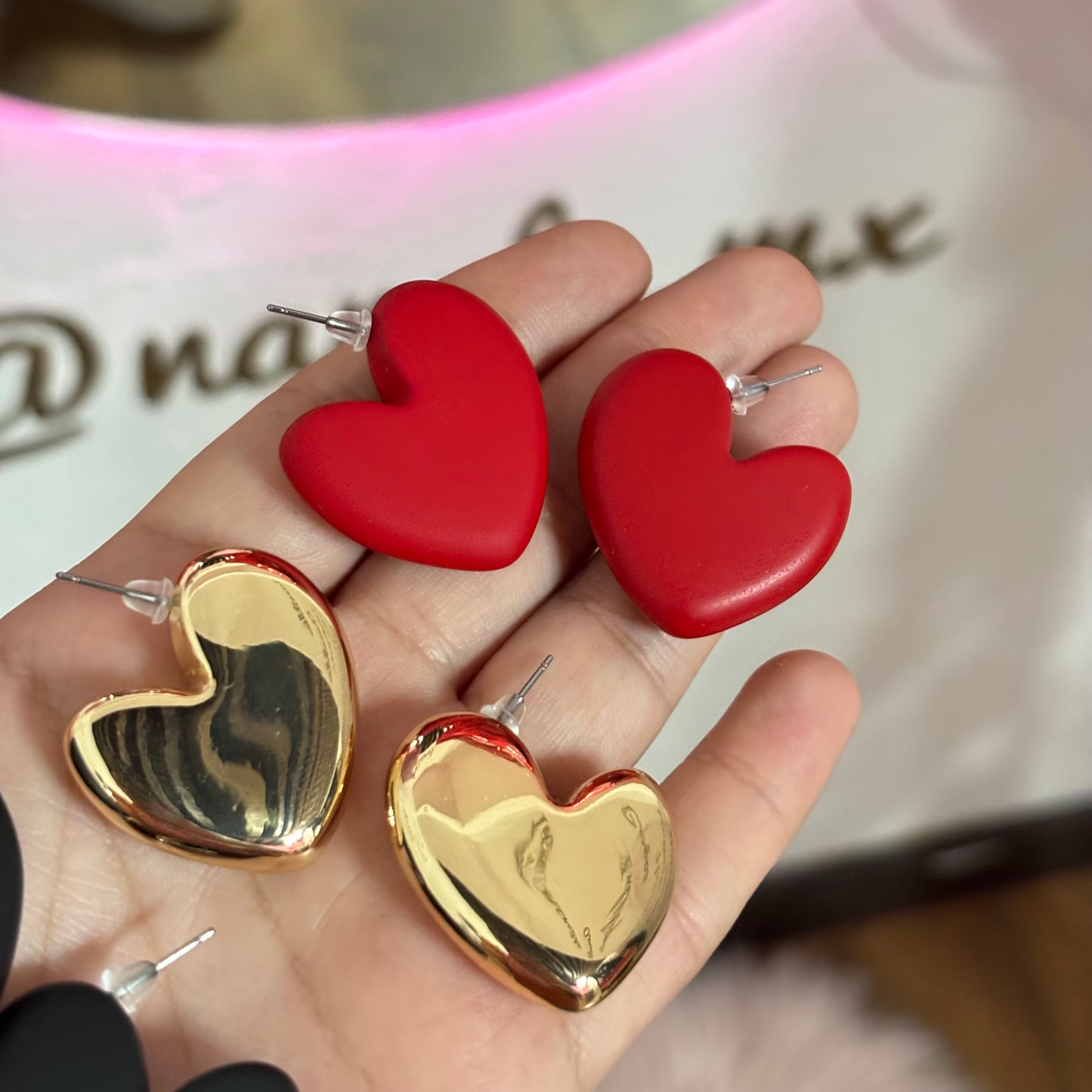 Aretes Corazón Gota