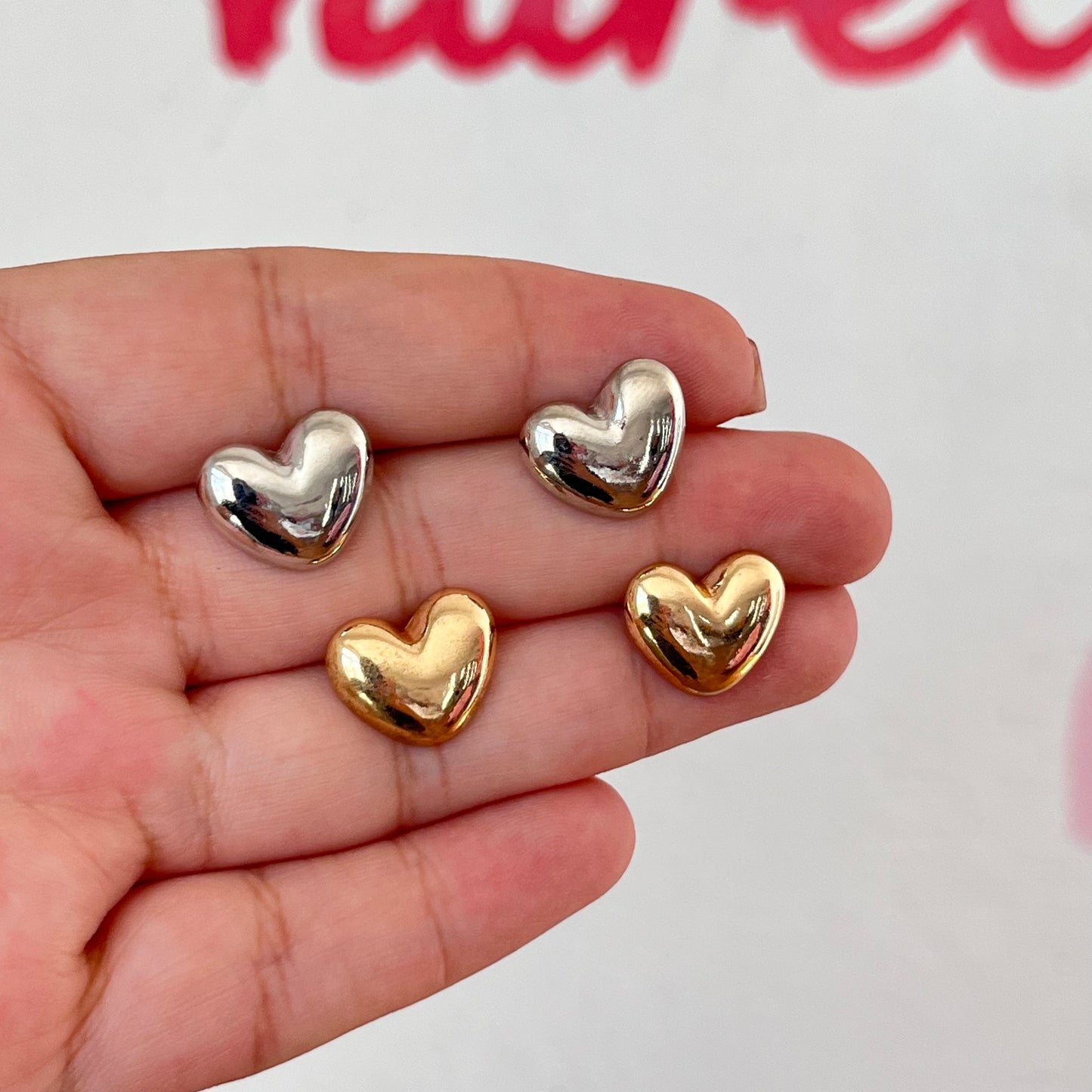 Aretes Tachuela Corazón