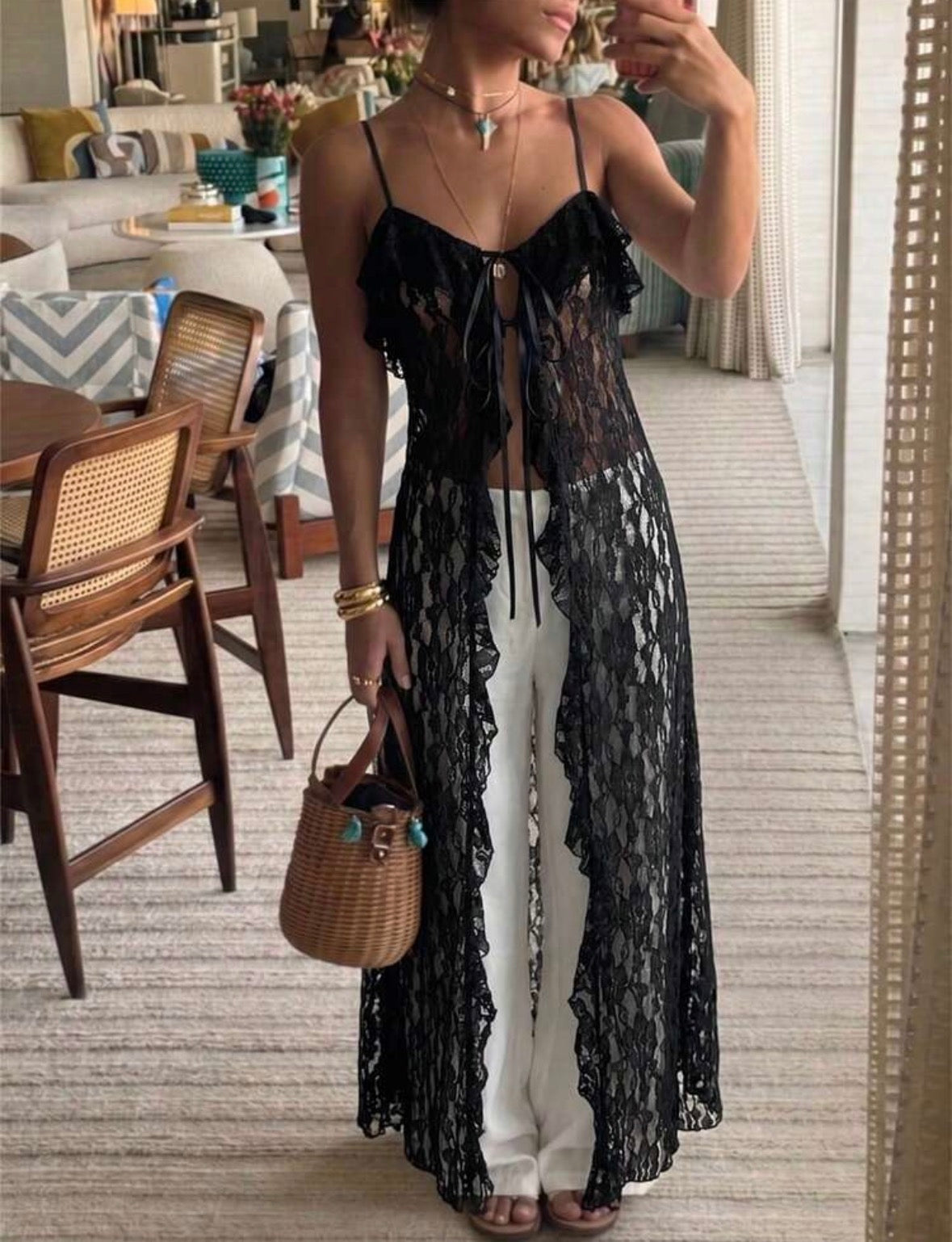 Sobrepuesto Encaje Tirantes