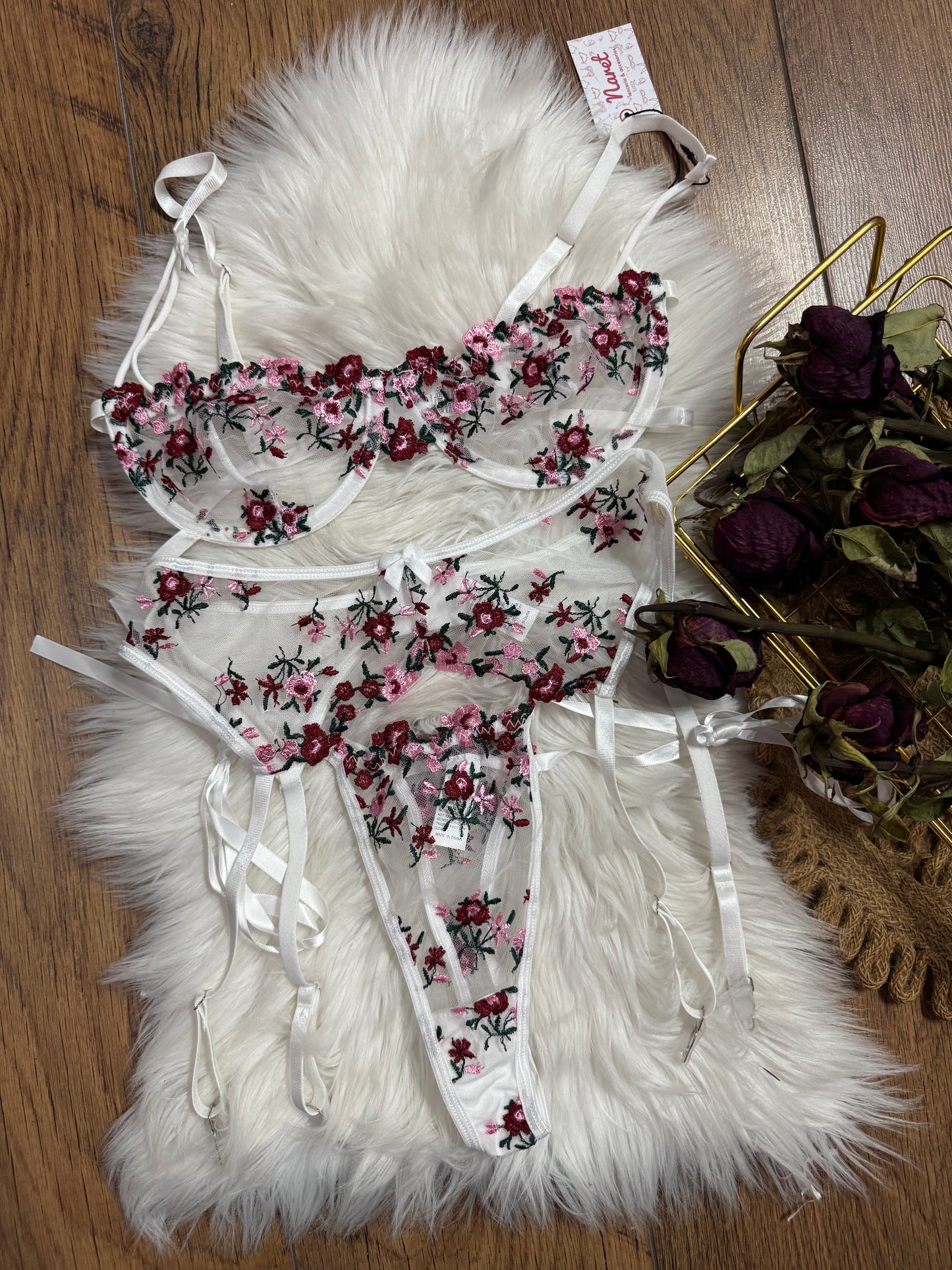 Lencería Sonia Blanca Liguero