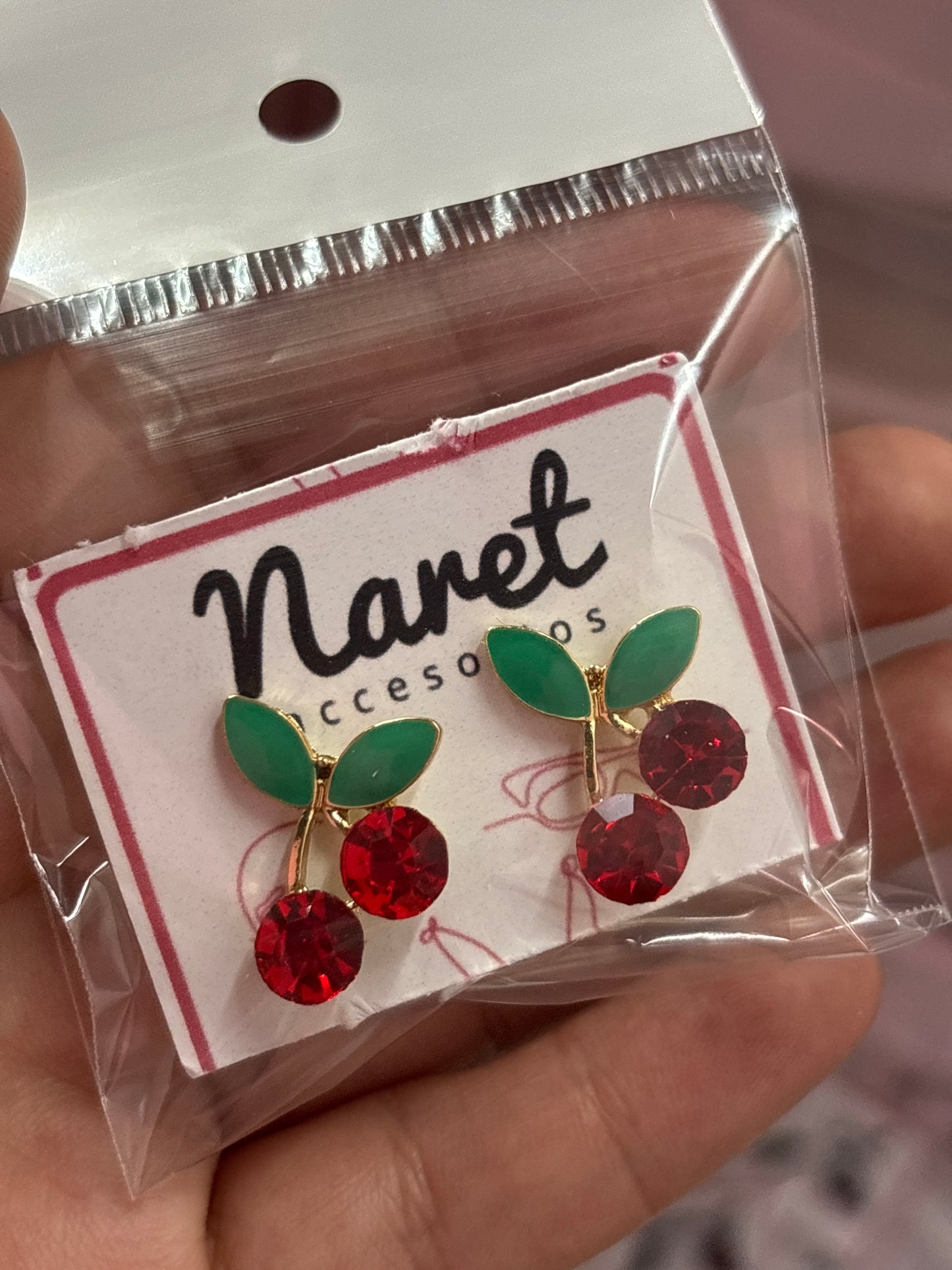 Aretes Cereza Brillos
