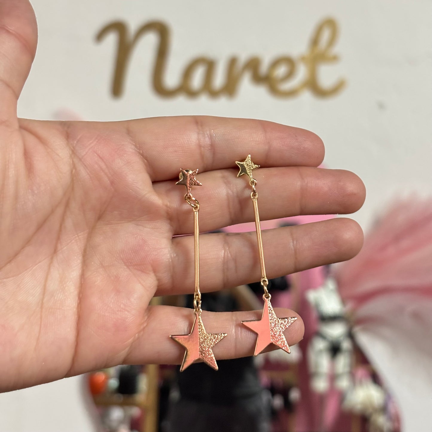 Aretes Estrellas Colgantes