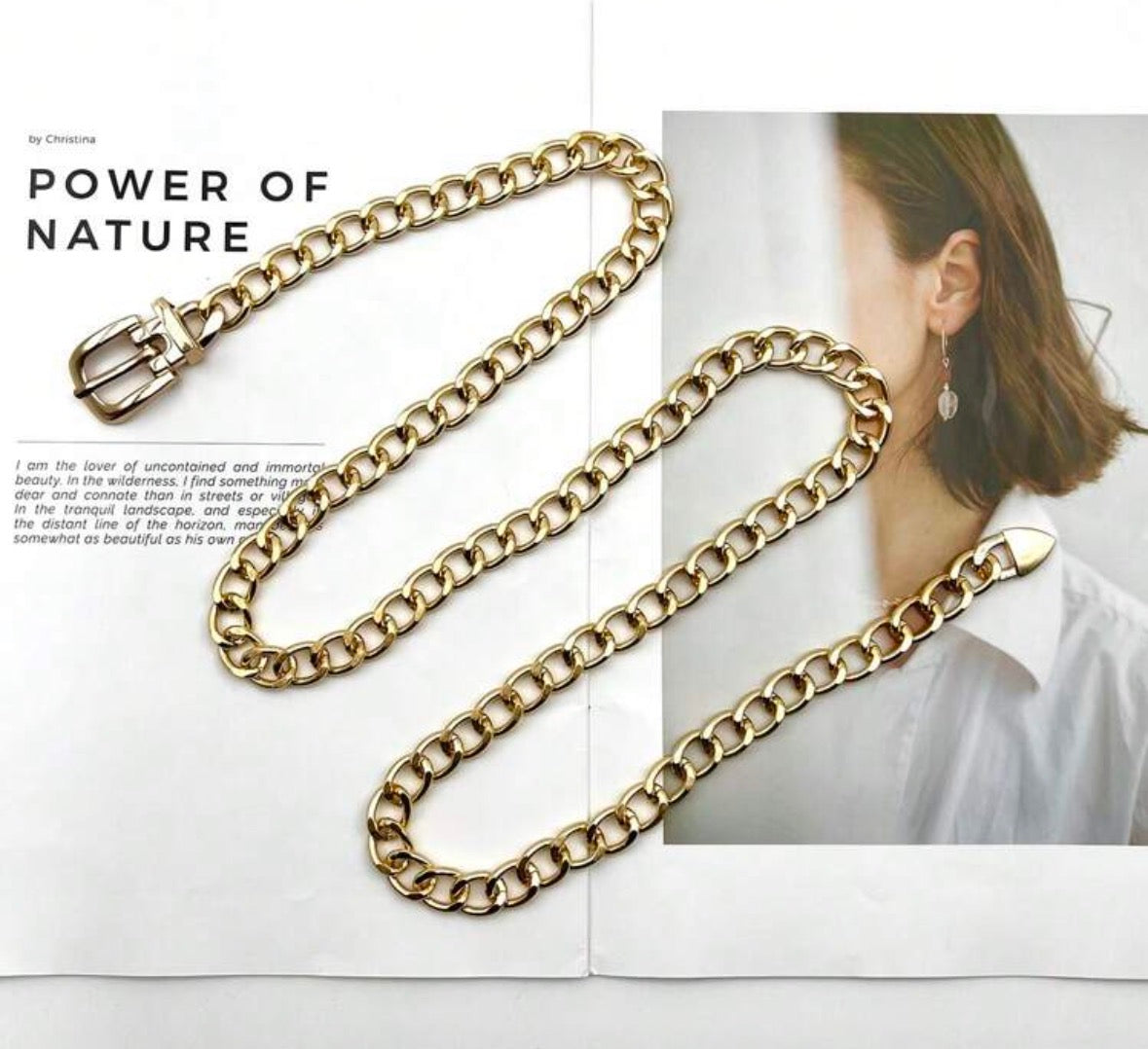 Cinturón Cadena Dorado