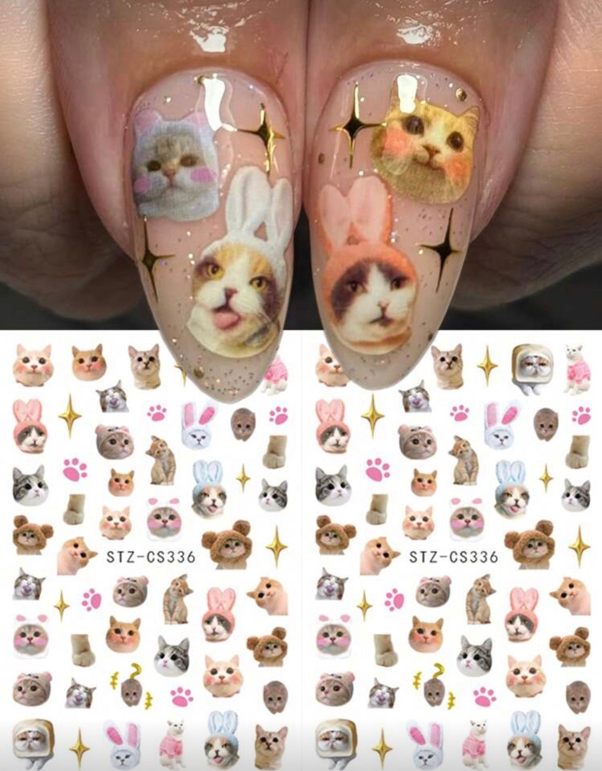 Stickers Uñas Gatitos