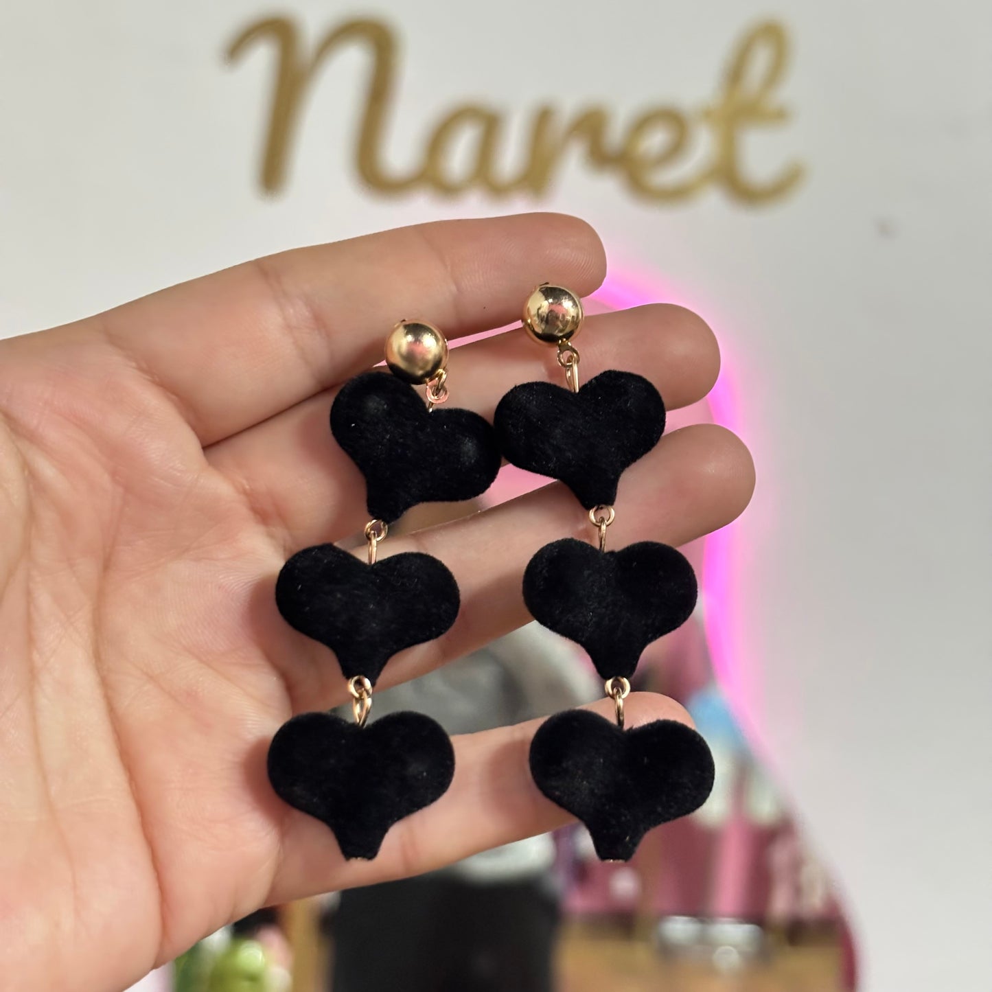 Aretes Red Velvet Heart