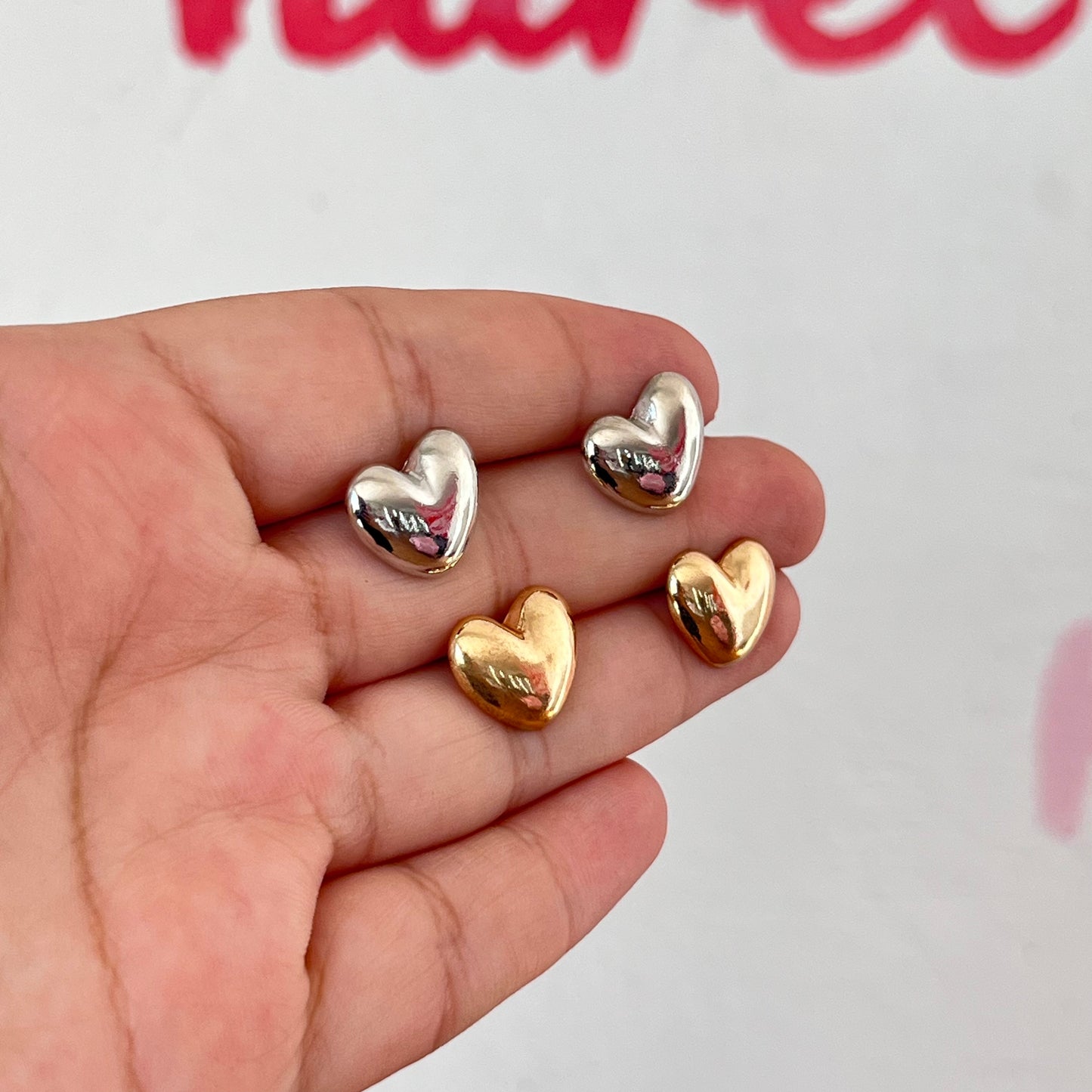 Aretes Tachuela Corazón
