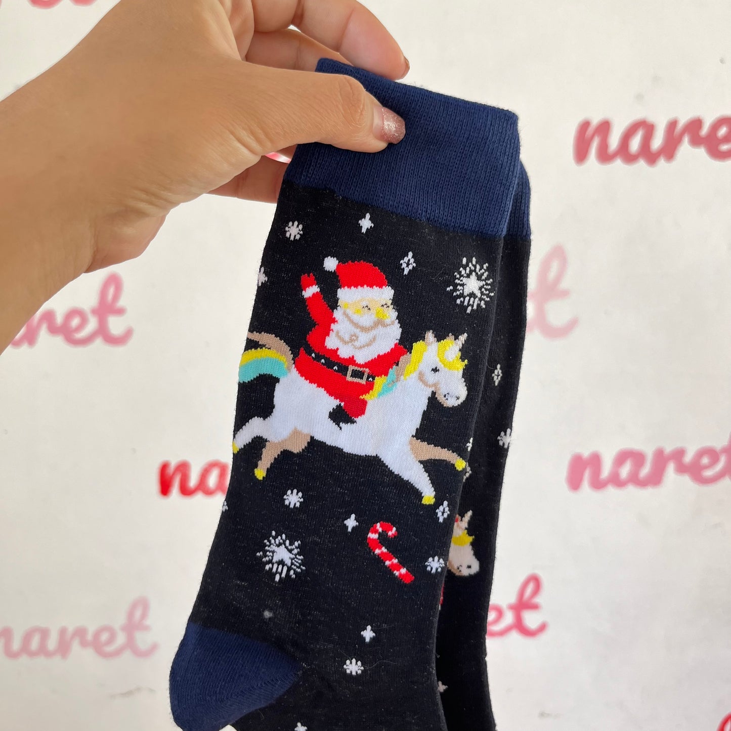 Calcetas Santa Claus Unicornio