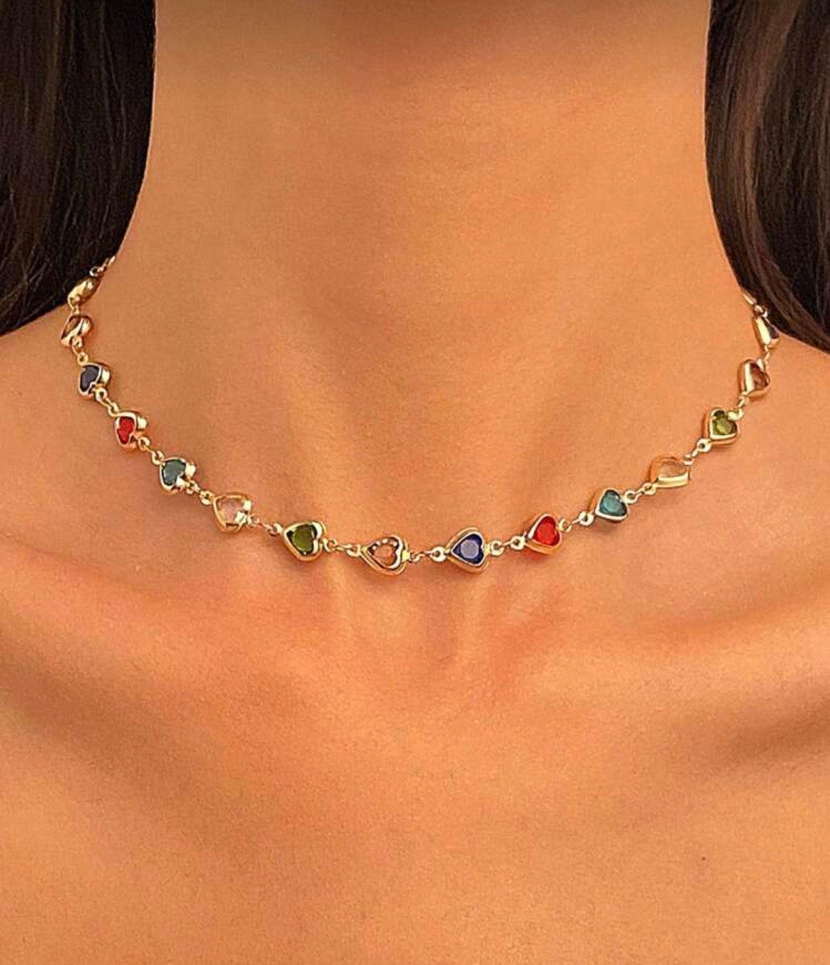 Collar Rainbow Heart
