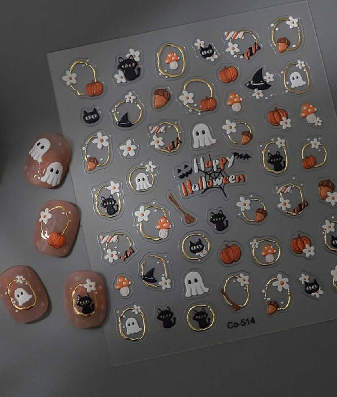 Stickers Uñas Pumpkins
