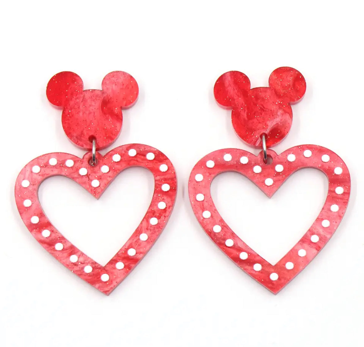 Aretes San Valentín Acrílico