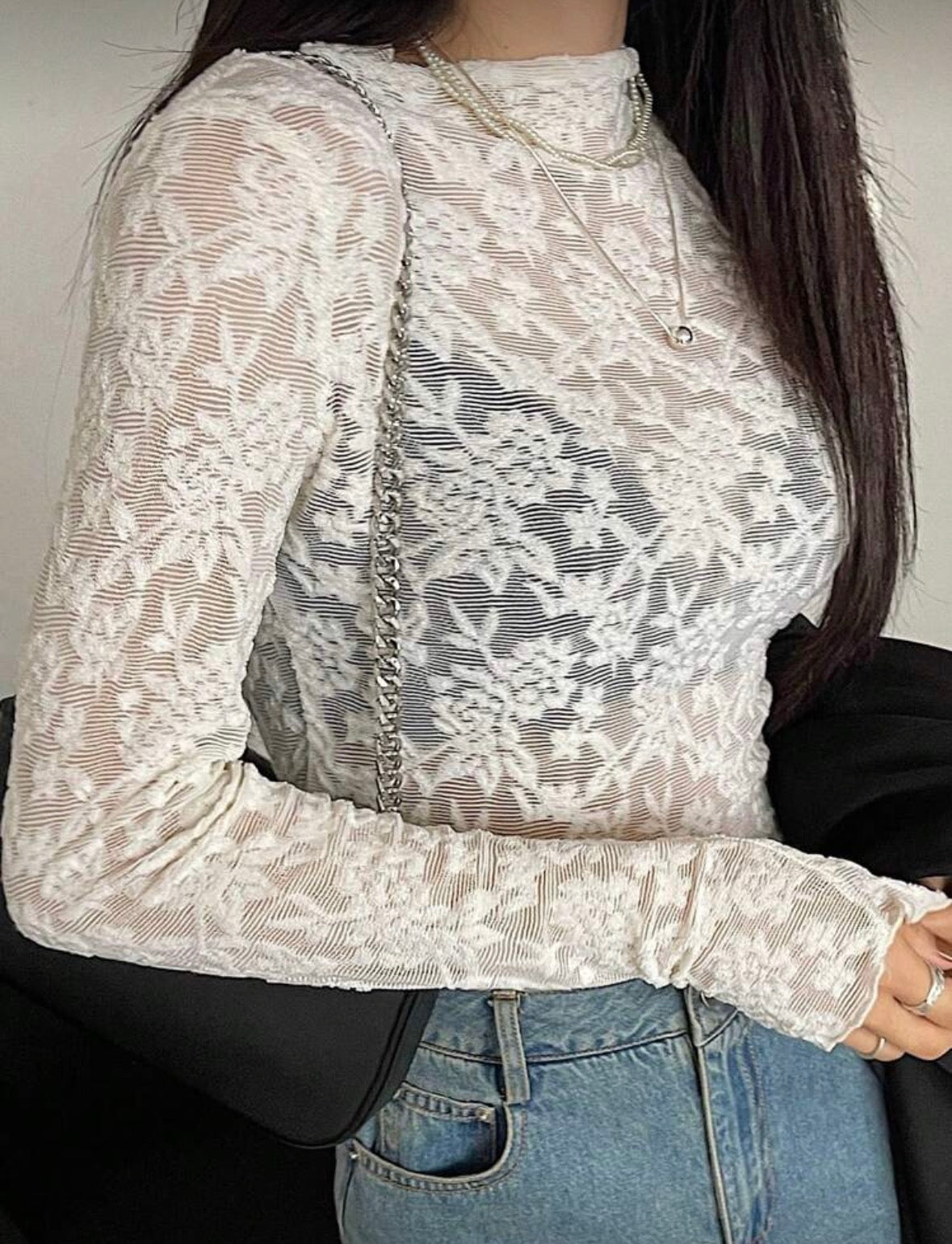 Top Encaje Beige II