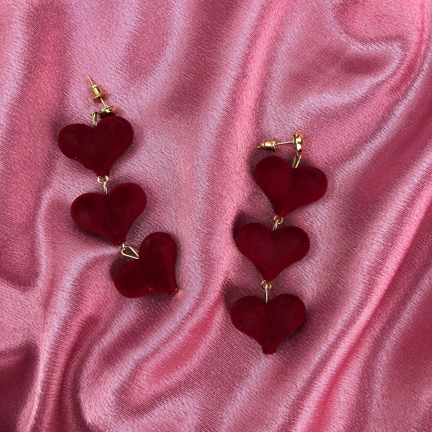 Aretes Red Velvet Heart