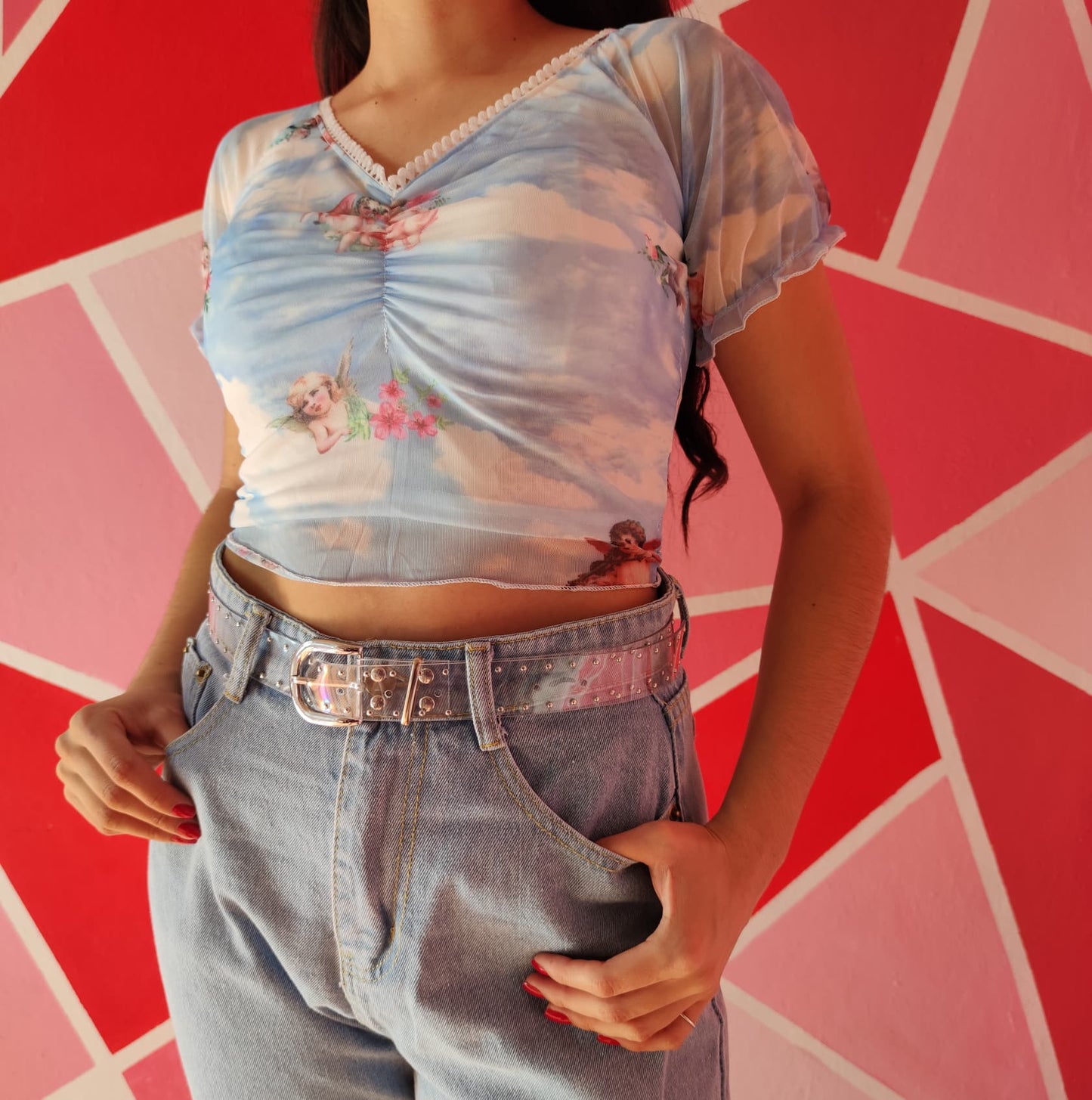 Crop Top Querubín Azul