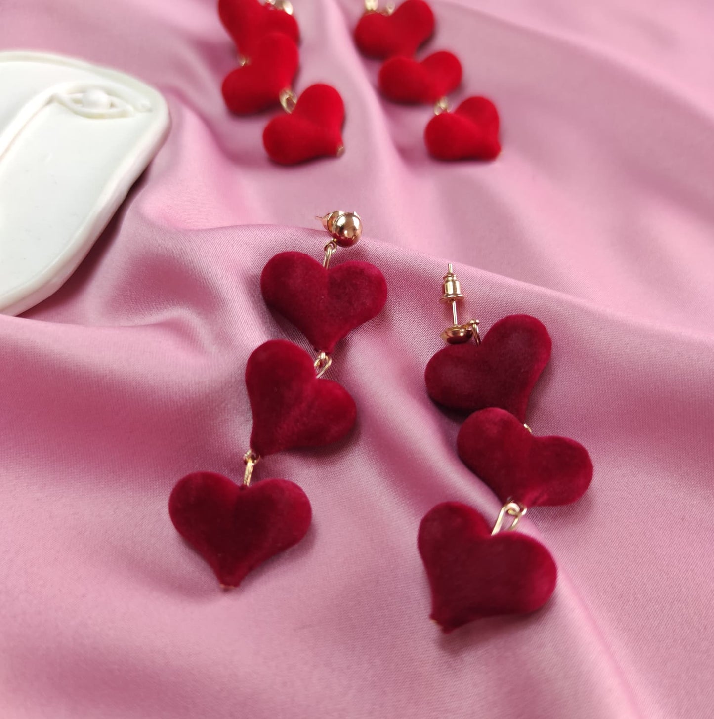 Aretes Red Velvet Heart