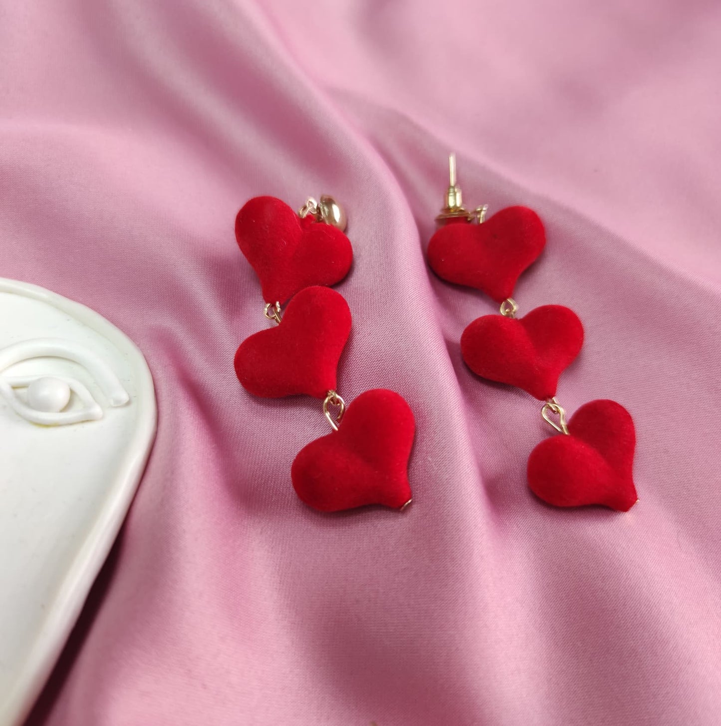 Aretes Red Velvet Heart