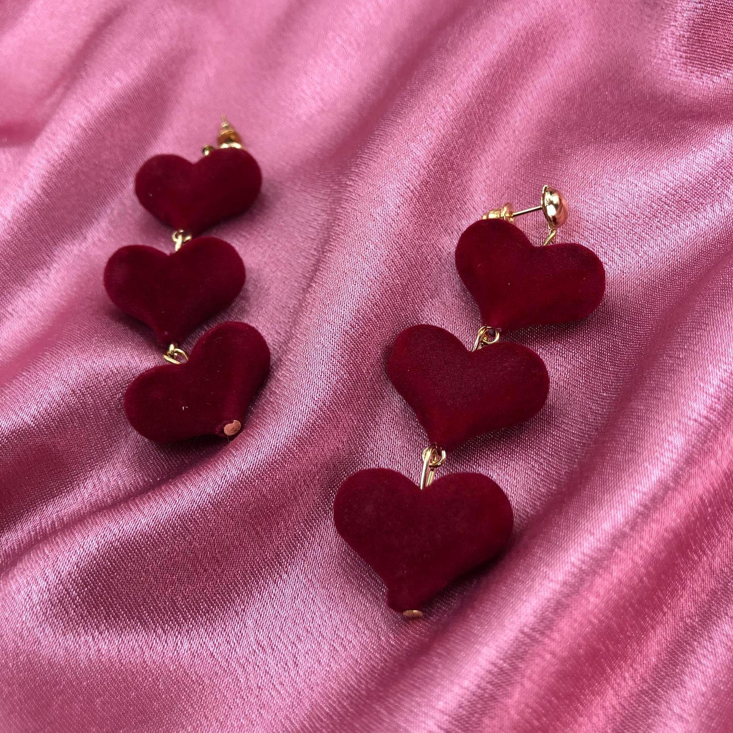 Aretes Red Velvet Heart