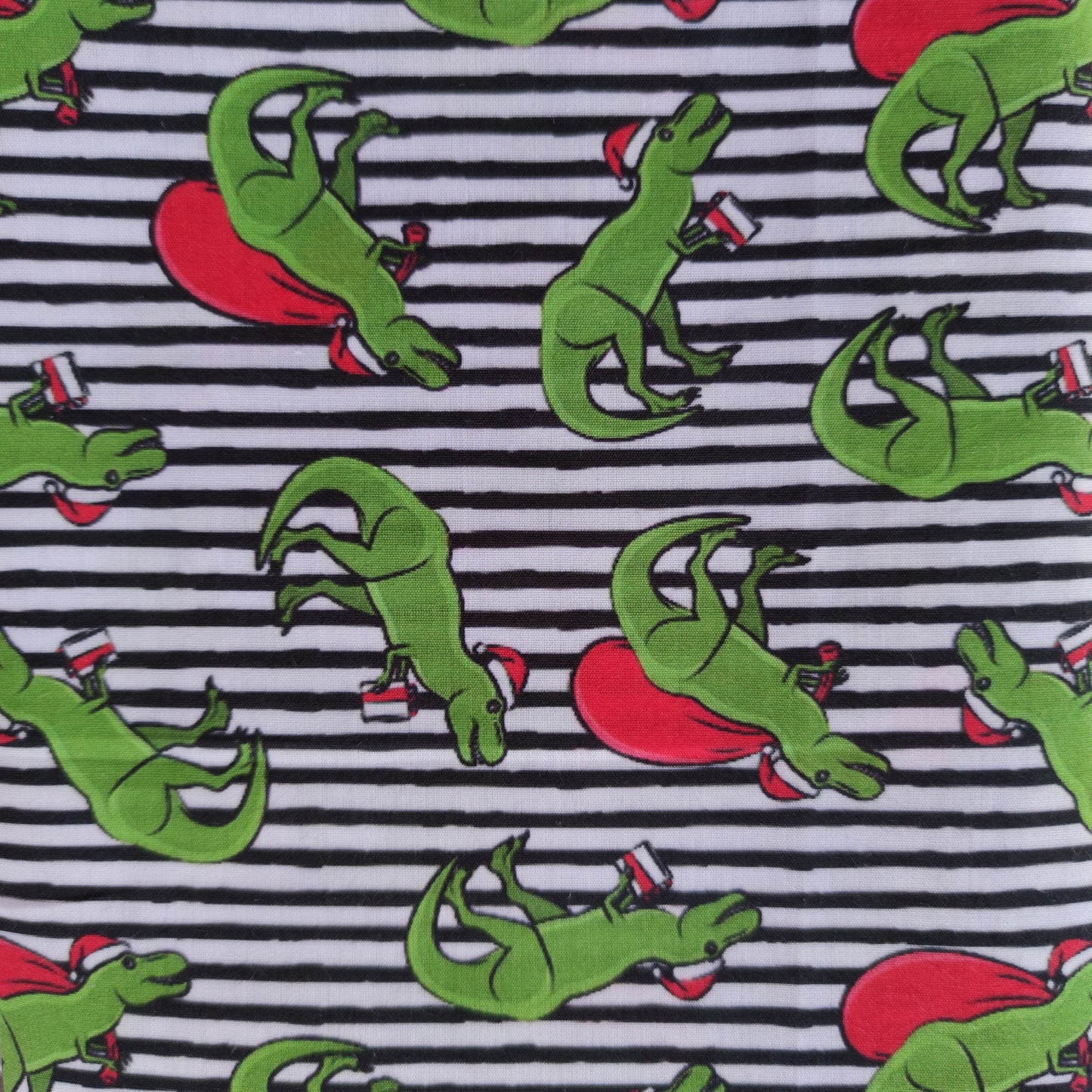 Cubrebocas Dinosaurio de Navidad