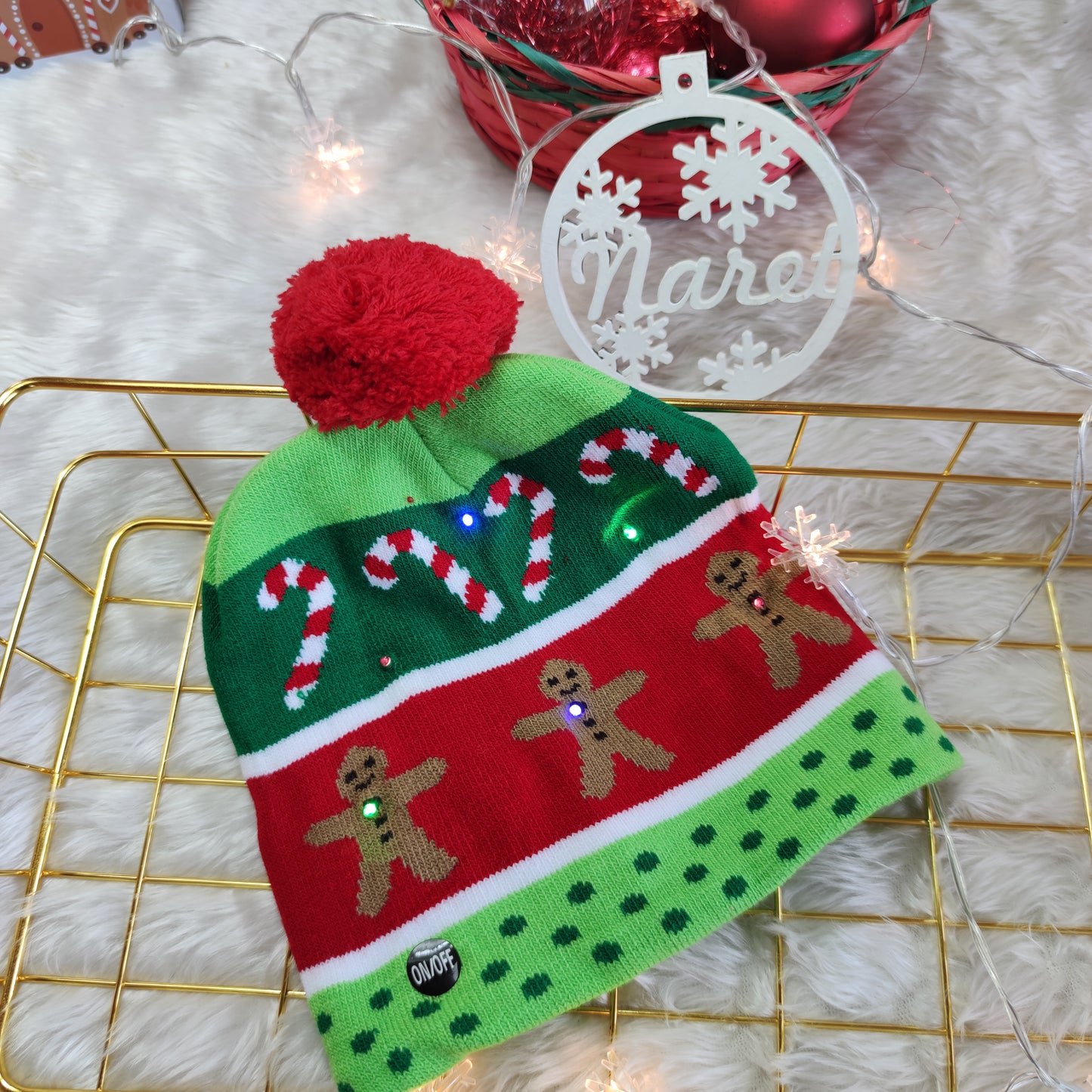 Gorro de Navidad con Luces