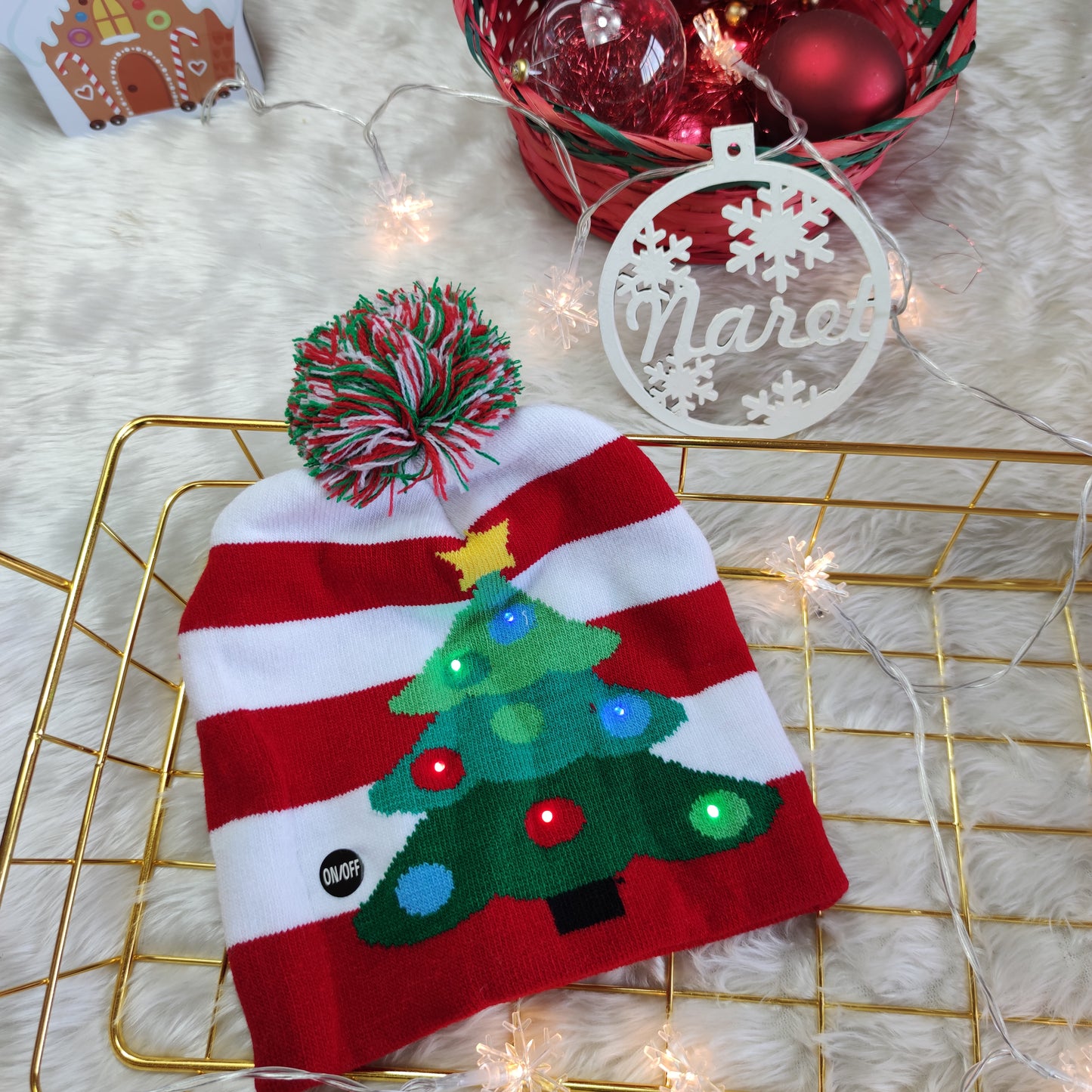 Gorro de Navidad con Luces