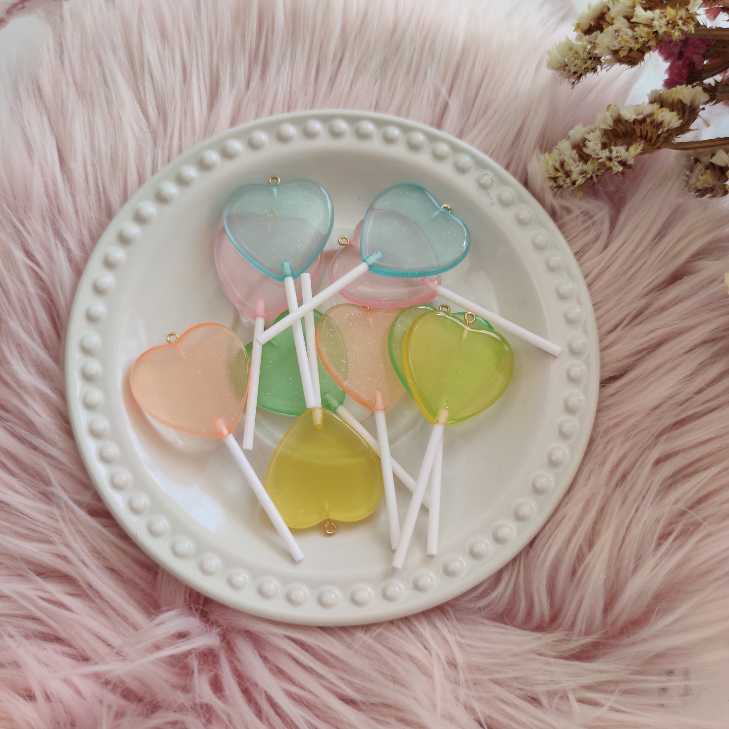 Aretes Paleta Corazón Grande