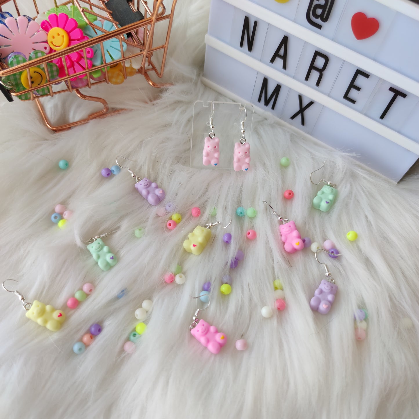 Aretes Panditas Pastel