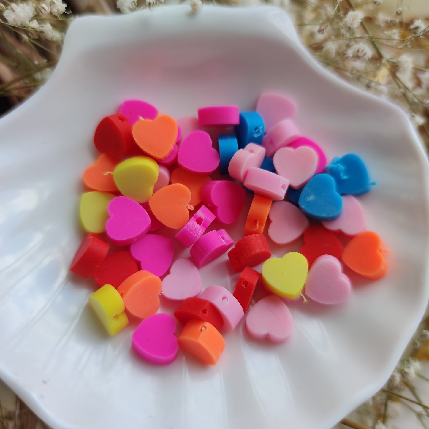 Cuenta Fimo Heart 25 pzs