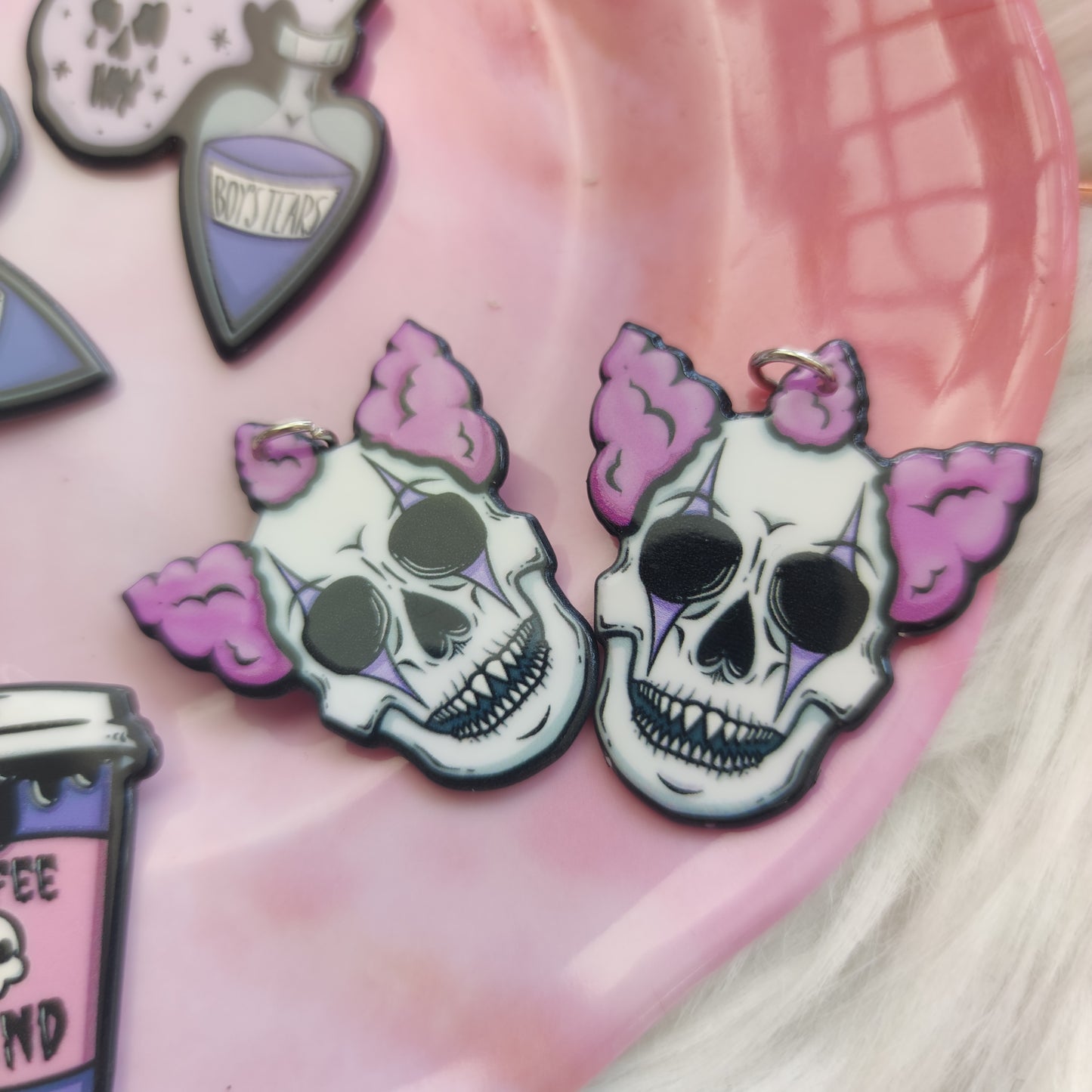 Aretes Halloween Pink & Purple