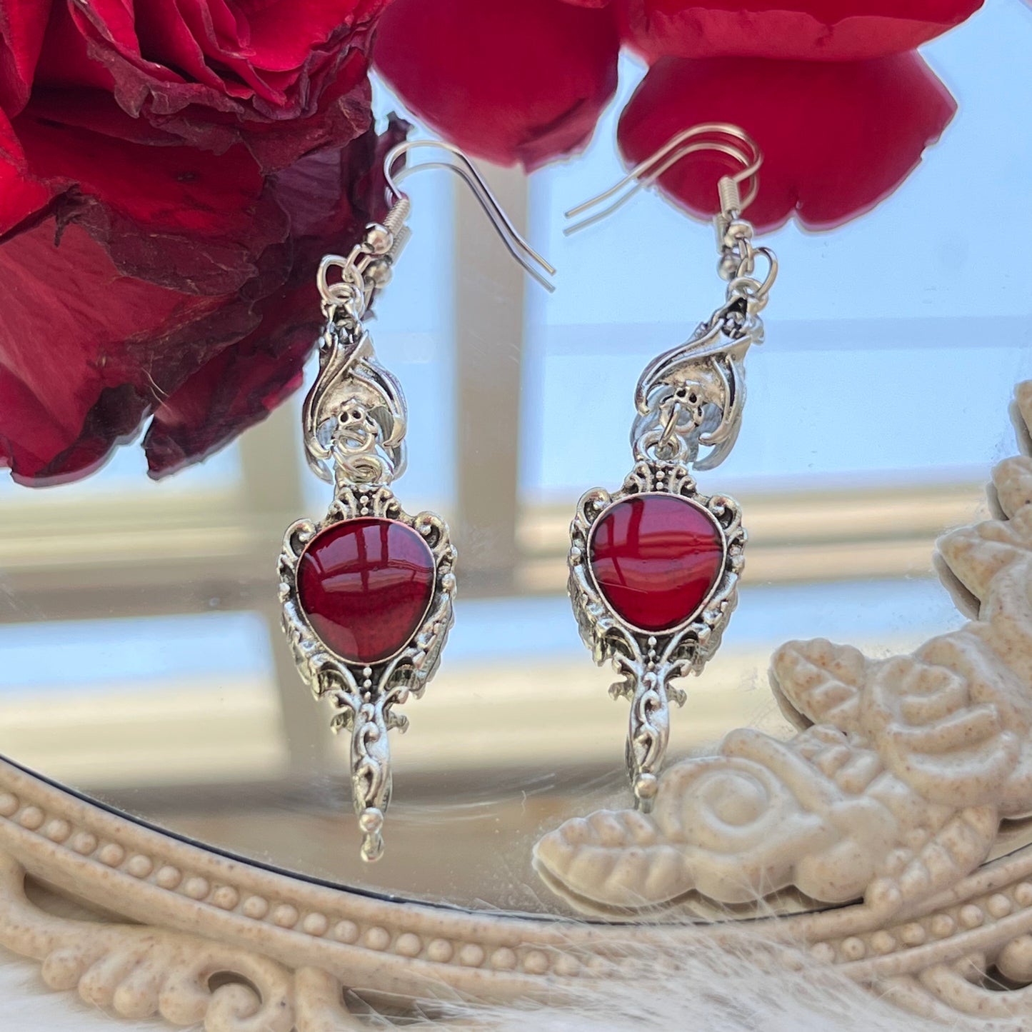 Aretes Espejo Gótico