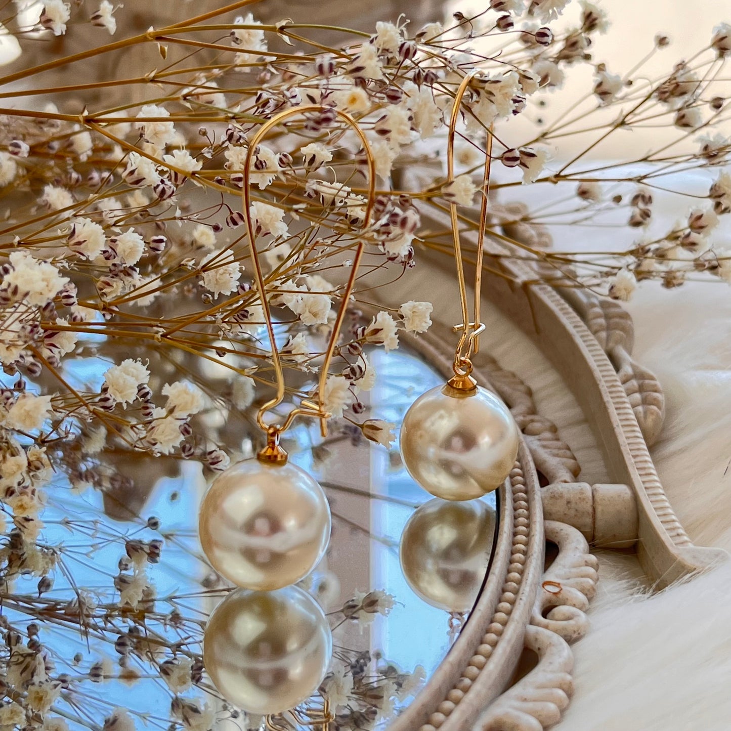 Aretes Perla Colgante