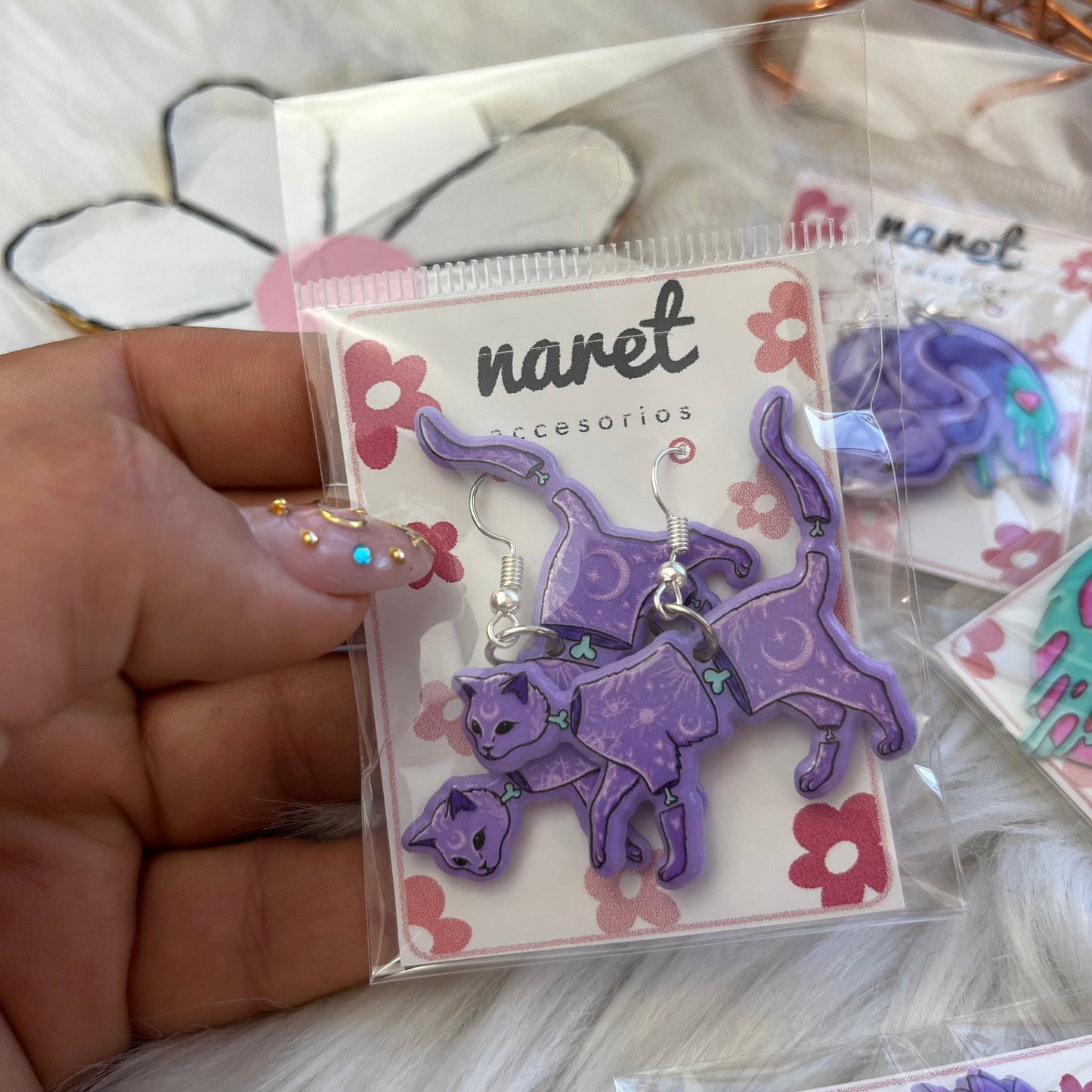 Aretes Purple Halloween