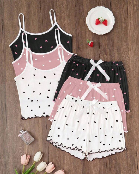 Pijama Top Corazones