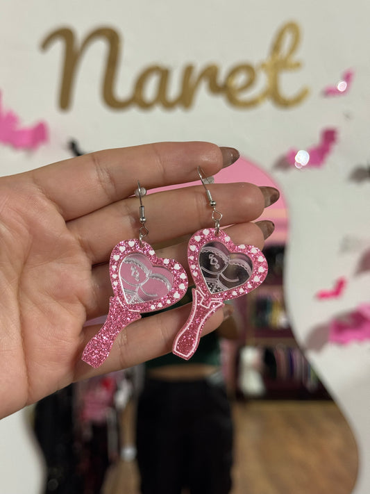 Aretes Espejo Acrílico